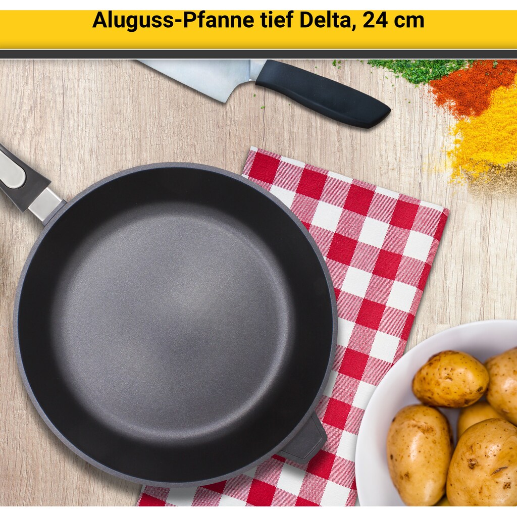 Krüger Schmorpfanne »Delta«, Aluminiumguss, (1 tlg.)