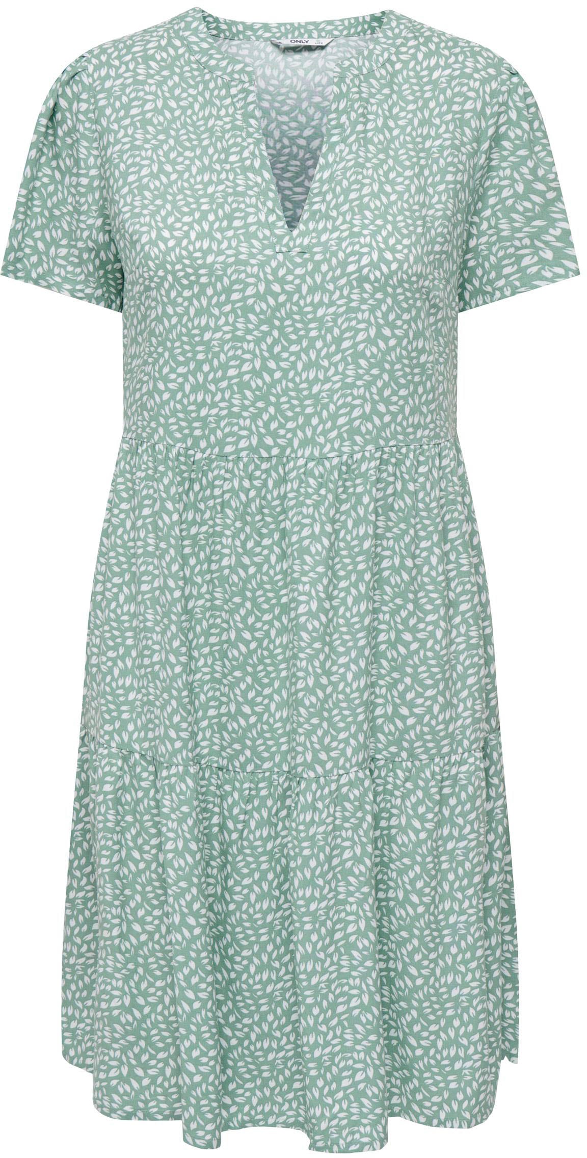 ONLY Sommerkleid »ONLZALLY LIFE S/S THEA DRESS NOOS PTM«, mit Stufen Volant