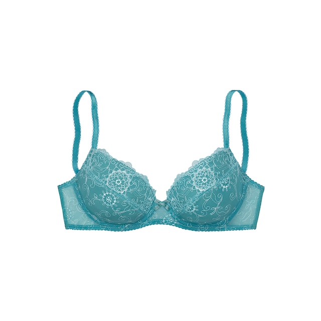 ♕ aus Stickerei Spitze, Dessous bei extravaganter Nuance Push-up-BH,