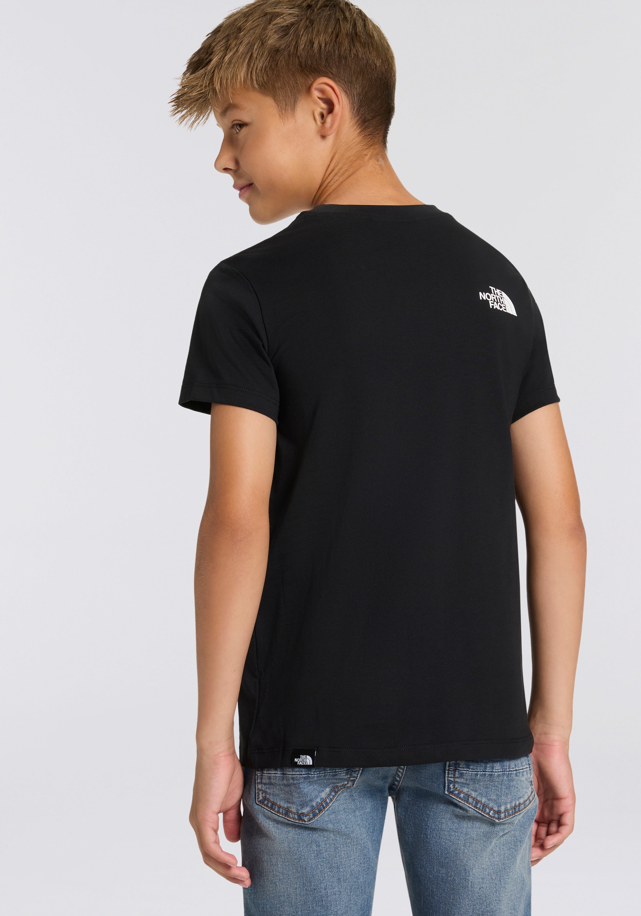 The North Face T-Shirt »TEEN SIMPLE DOME REGULAR SS TEE« für Jugendliche, sportlicher Stil, Kurzarm, mit Rundhalsausschnitt