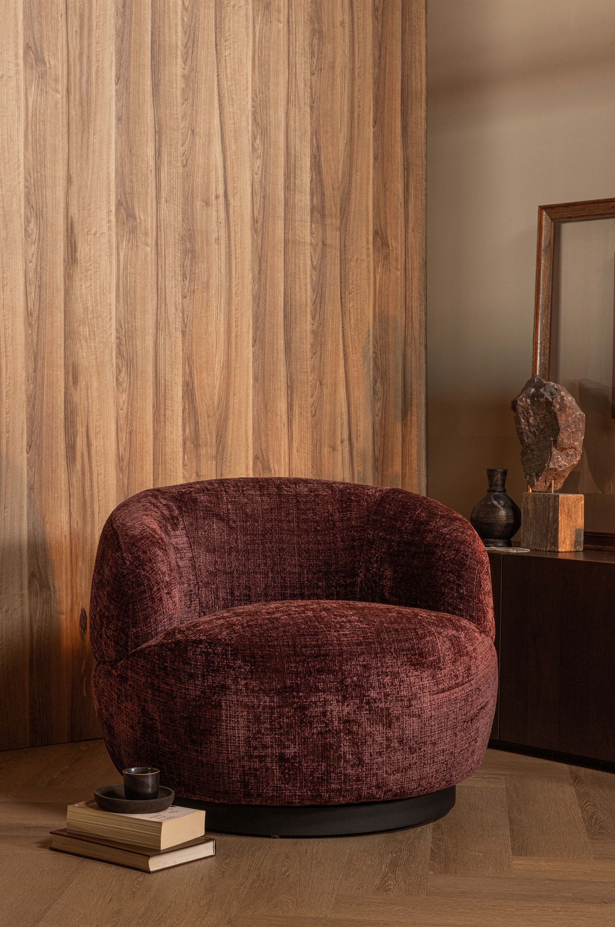 WOOOD Drehsessel »Woolly«, runde Form, in jede Richtung drehbar! Breite 84 cm