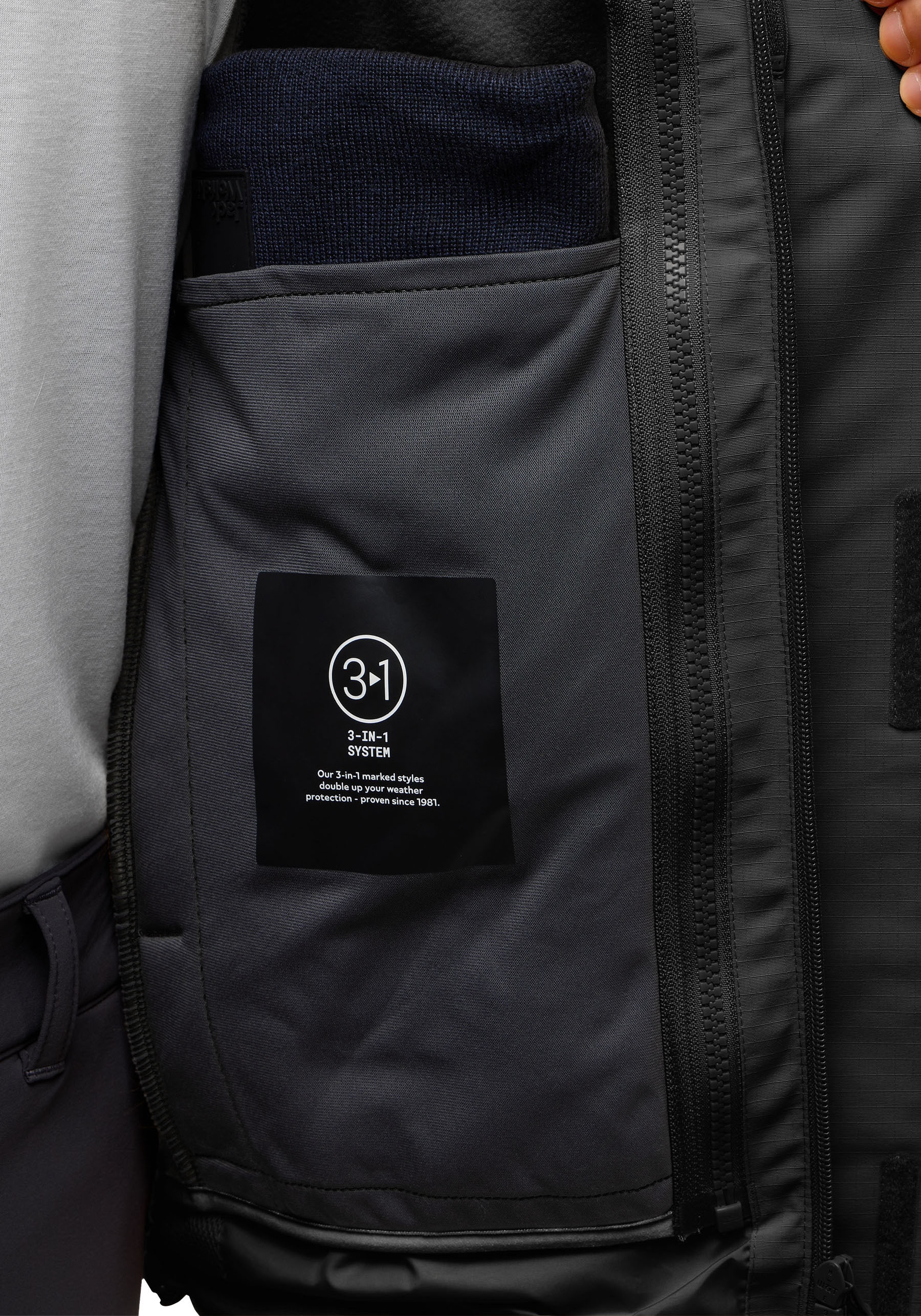 Jack Wolfskin »ALTENBERG 3IN1« mit Kapuze 3in1, wasserabweisend, Übergangsjacke