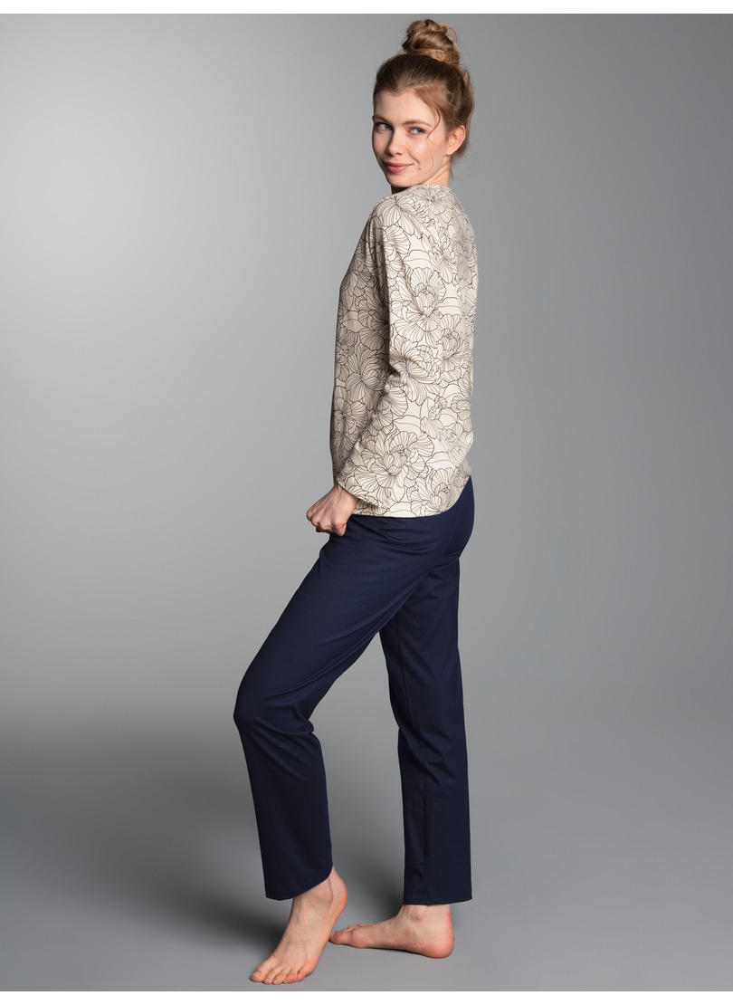 Trigema Schlafanzug »TRIGEMA Pyjama mit Allover Blumen Print« 1 Stk. tlg.,
