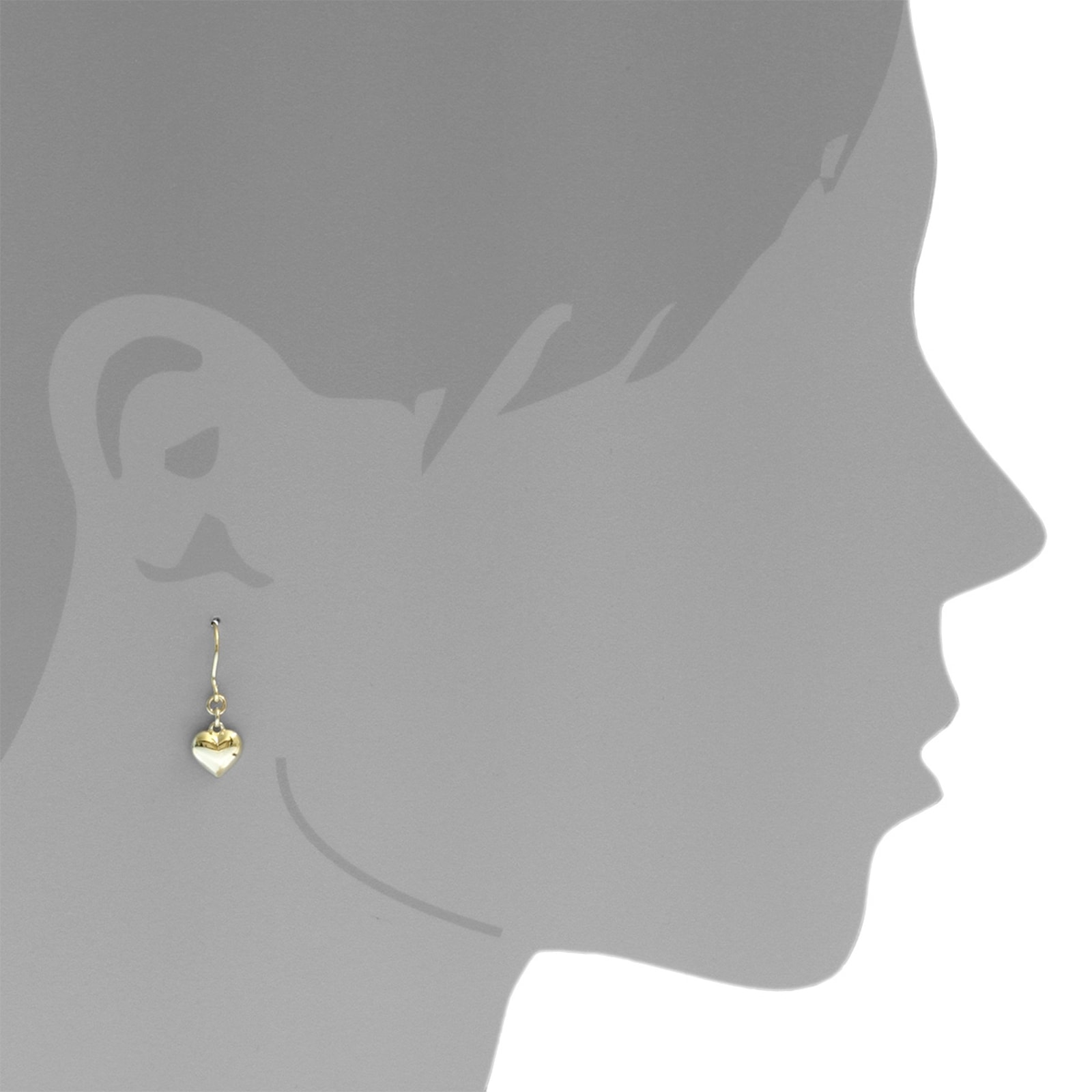 OSTSEE-SCHMUCK Paar Ohrhänger »- Herz 9 mm - Gold 333/000 -,«