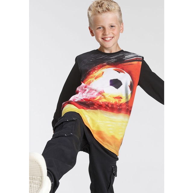 ♕ bei in Langarmshirt KIDSWORLD Deutschland-Farben »FUSSBALL«,