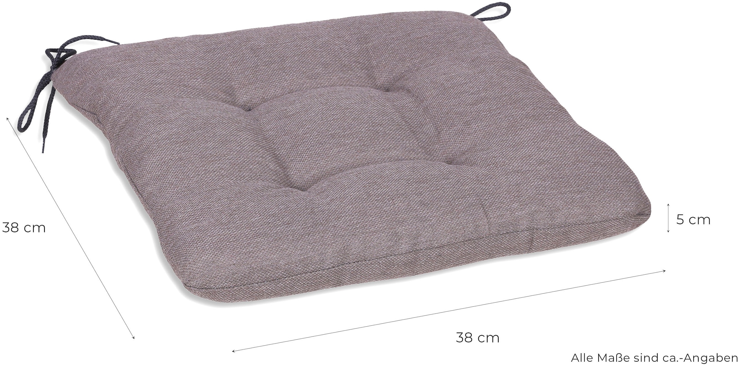 GO-DE Sitzkissen »Carina«, 2er Set, 38x38 cm