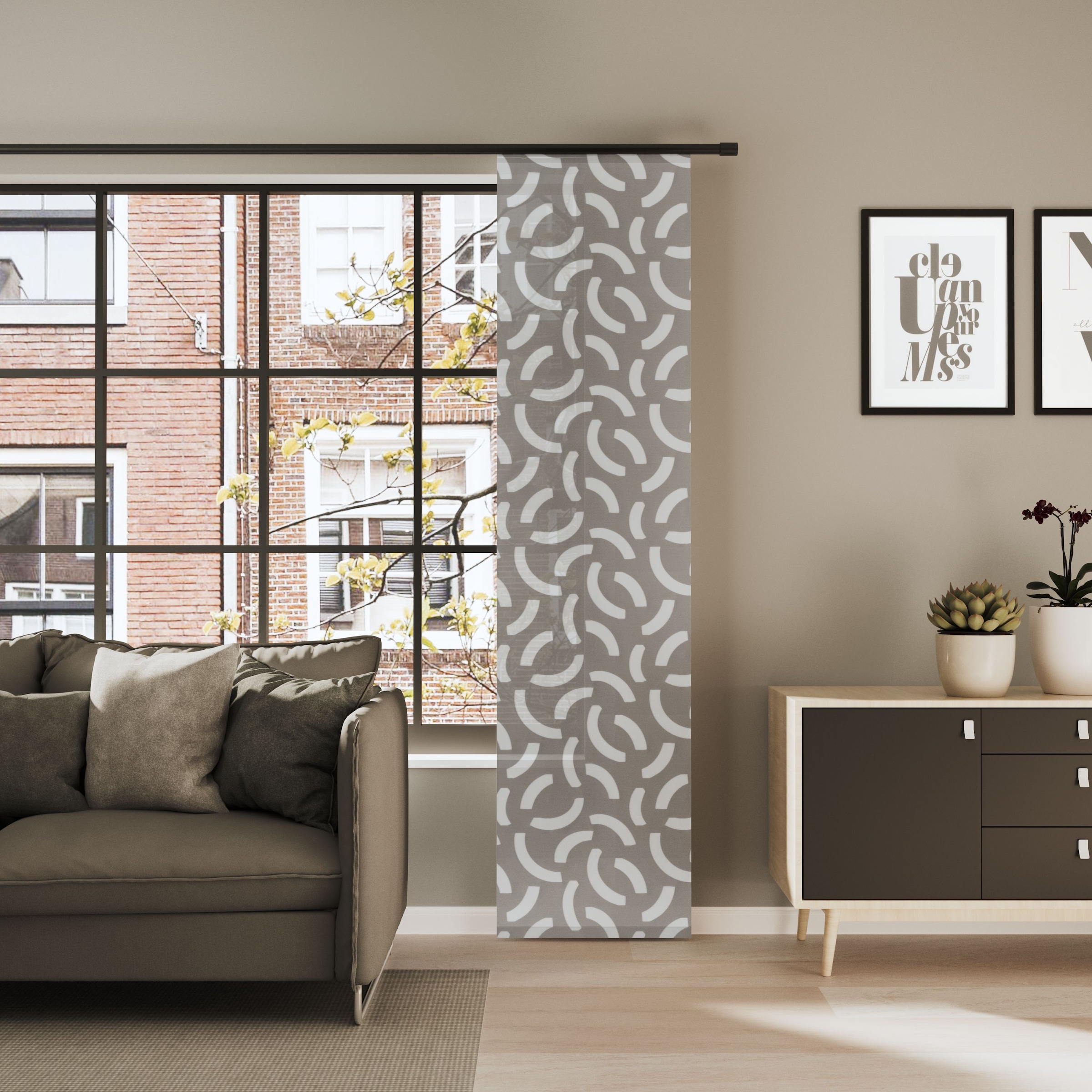 Neutex for you! Schiebegardine »CASALI« Paneelwagen 1 Stk. tlg. Allover-Muster aus zeitlosen Halbkreisen