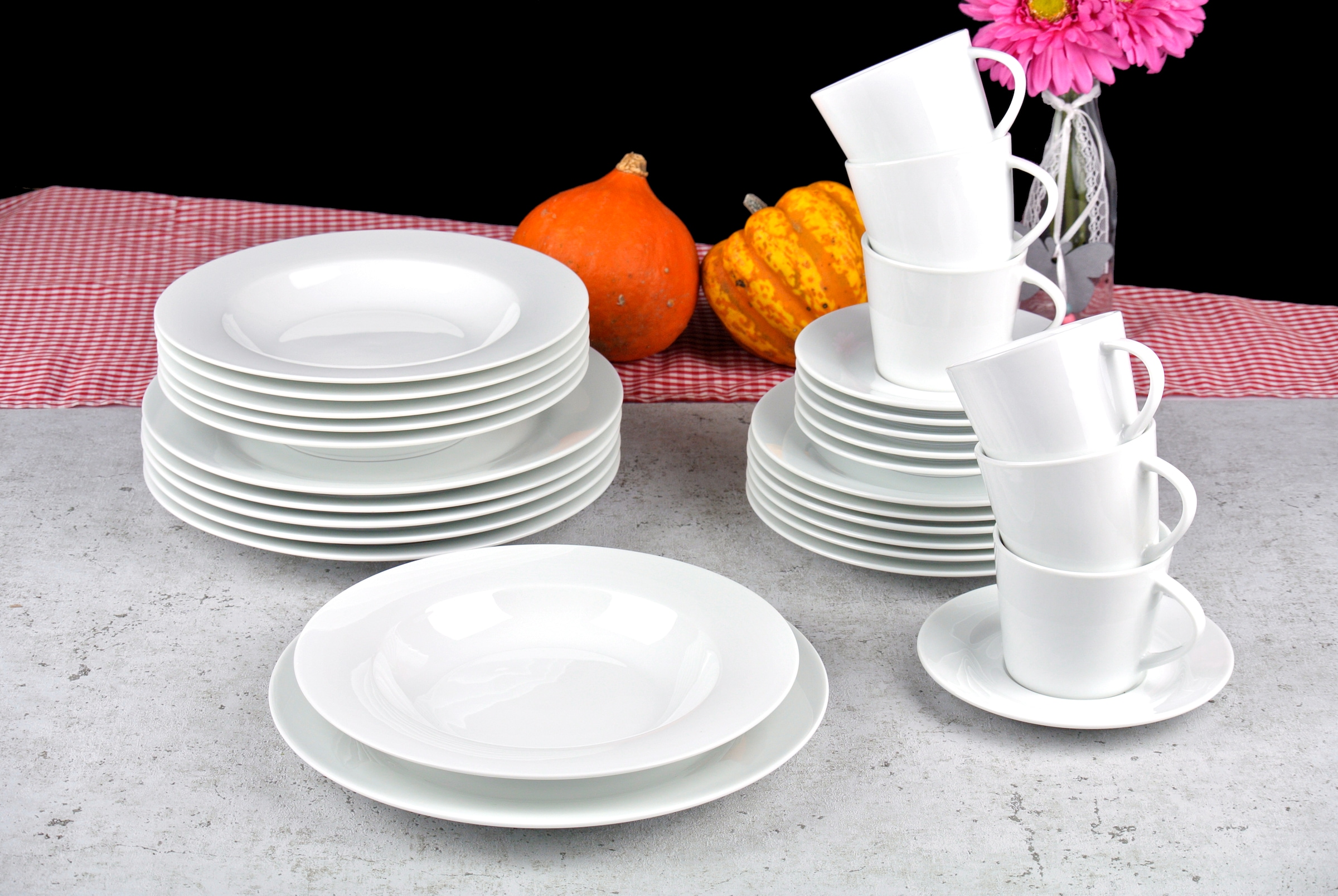 Retsch Arzberg Kombiservice »Geschirr-Set, Service Classico« zeitlose, schlichte Form, 30 Teile, für 6 Personen