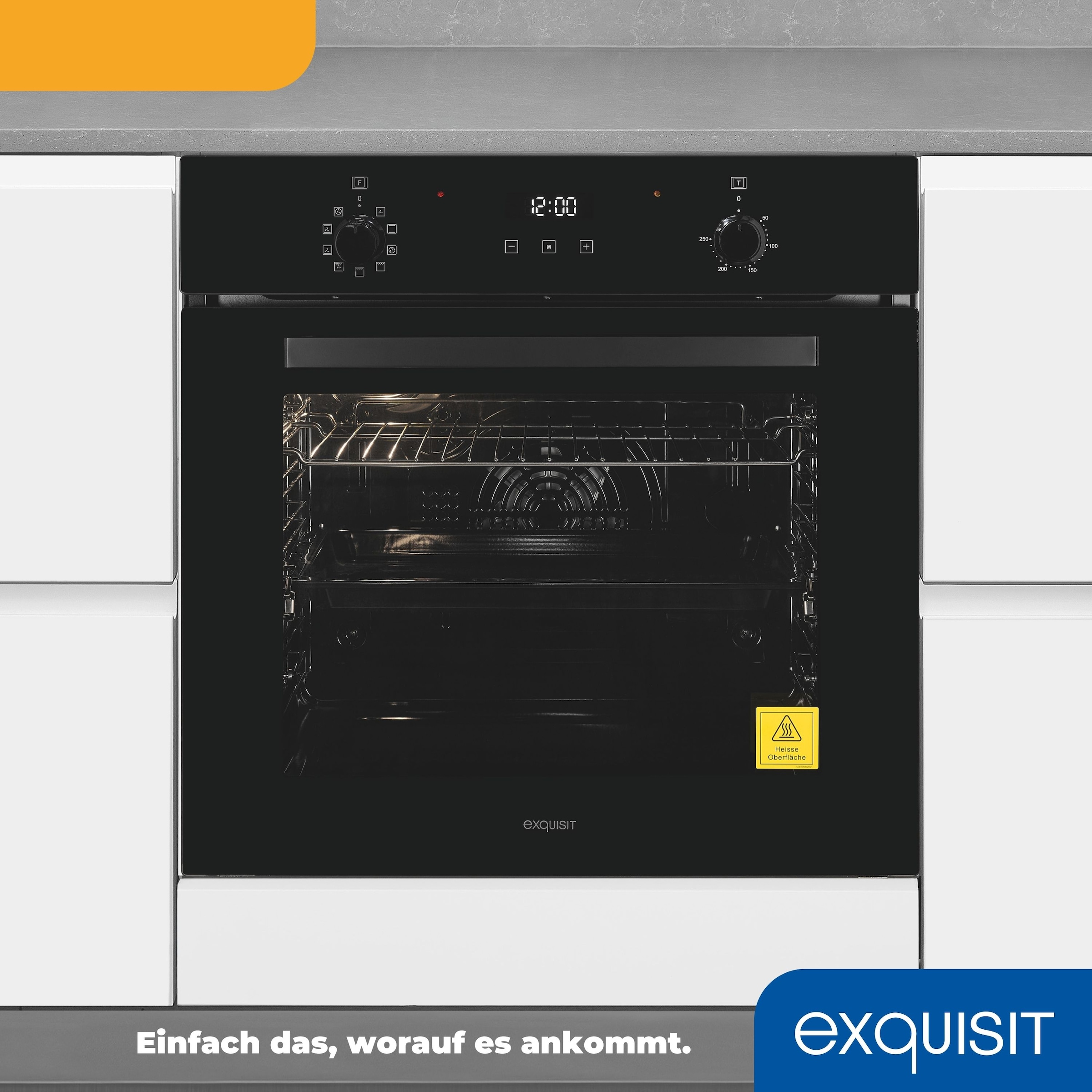 exquisit Einbaubackofen  »EBE278-H-020 schwarz«