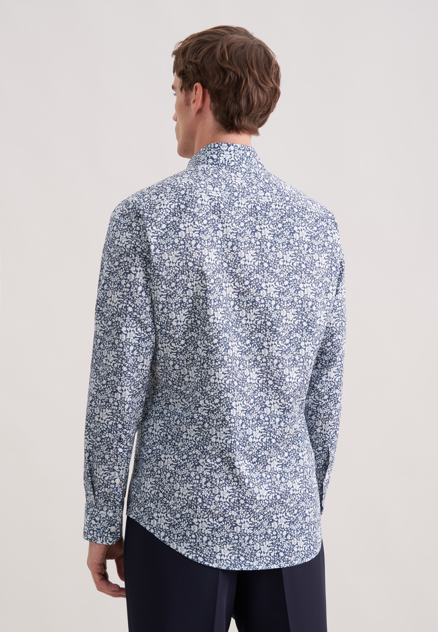 seidensticker Businesshemd »Schwarze Rose« Slim 1/1 Kentkragen Druck