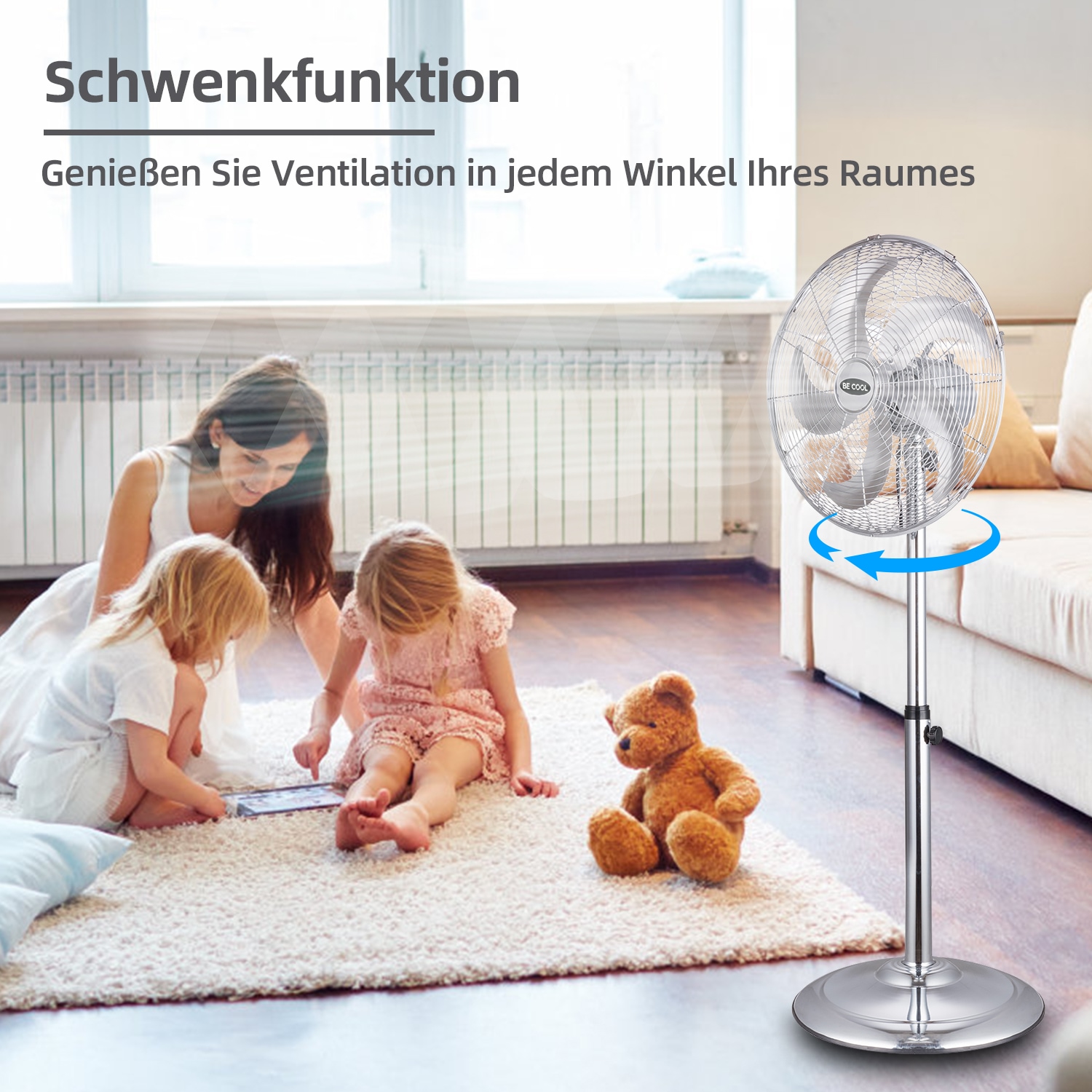 be cool Standventilator »BC40MSTF2205SS« 40 cm Durchmesser