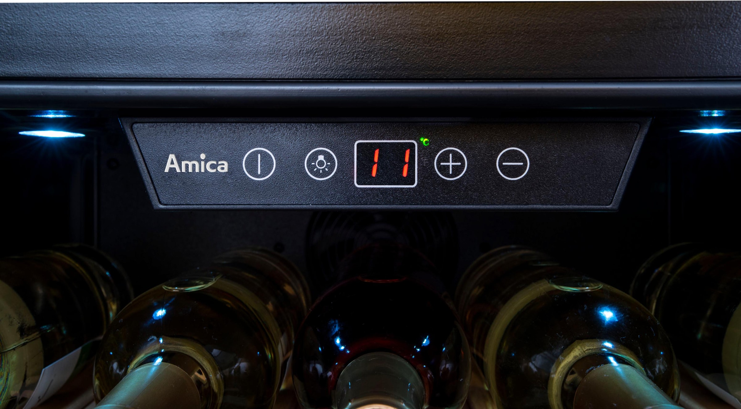 Amica Einbauweinkühlschrank »WK 341 210 S«, für 40 Standardflaschen á 075l,  LED-Beleuchtung mit 3 Jahren XXL Garantie