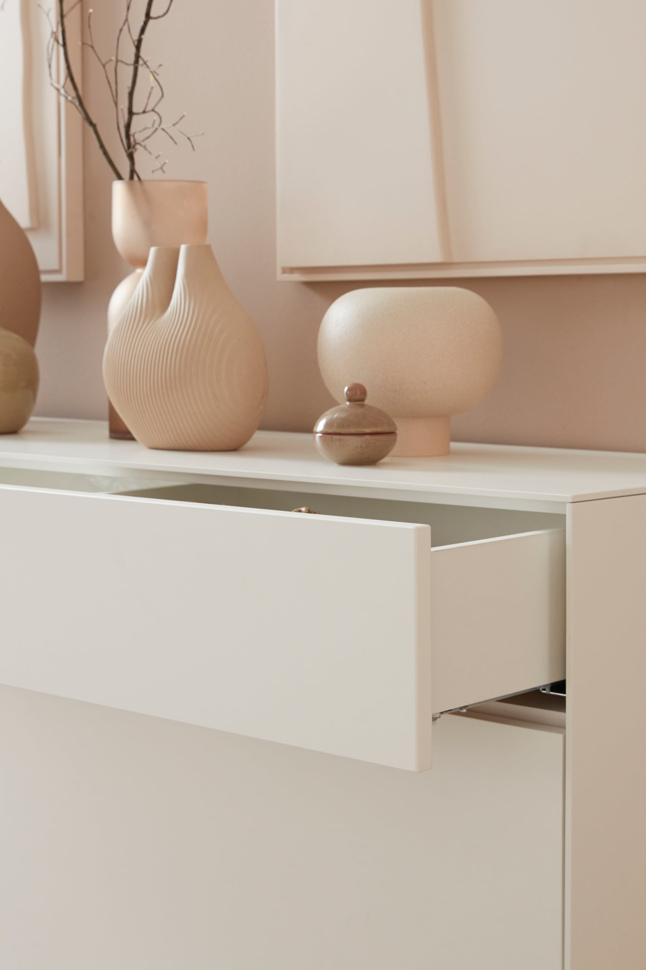 LeGer Home by Lena Gercke Lowboard »Essentials«, Breite: 127 cm, MDF lackiert, Push-to-open-Funktion