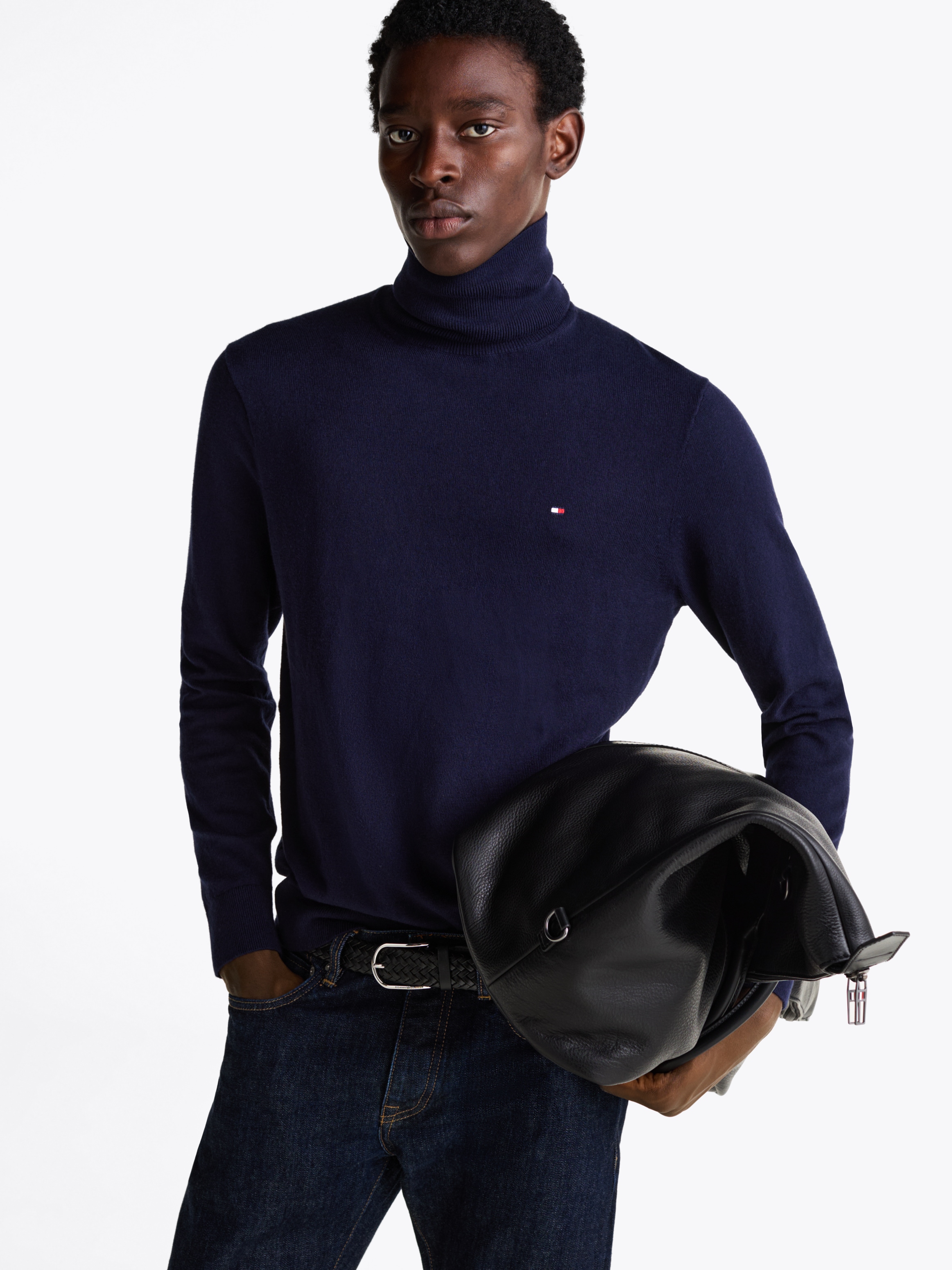 Rollkragenpullover »PIMA ORG CTN CASHMERE ROLL NECK«