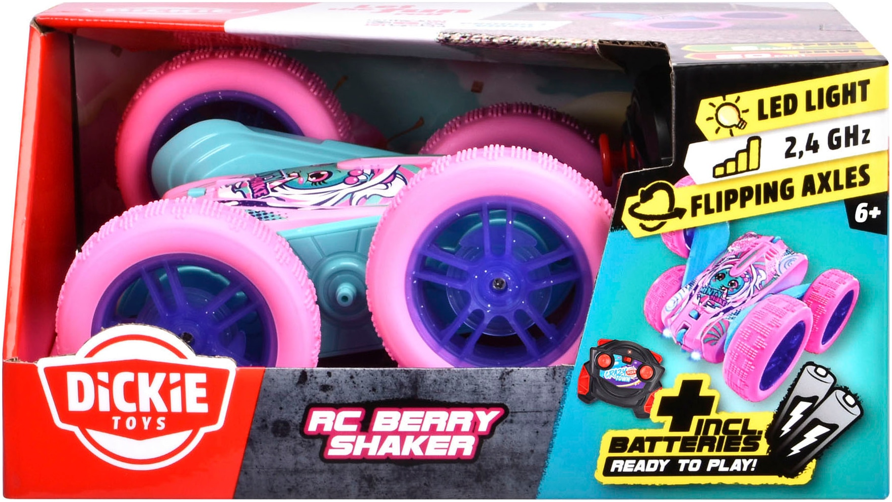 Dickie Toys RC-Auto »RC Berry Shaker, 2,4 GHz«, mit Rotations- u. Flip-Funktion