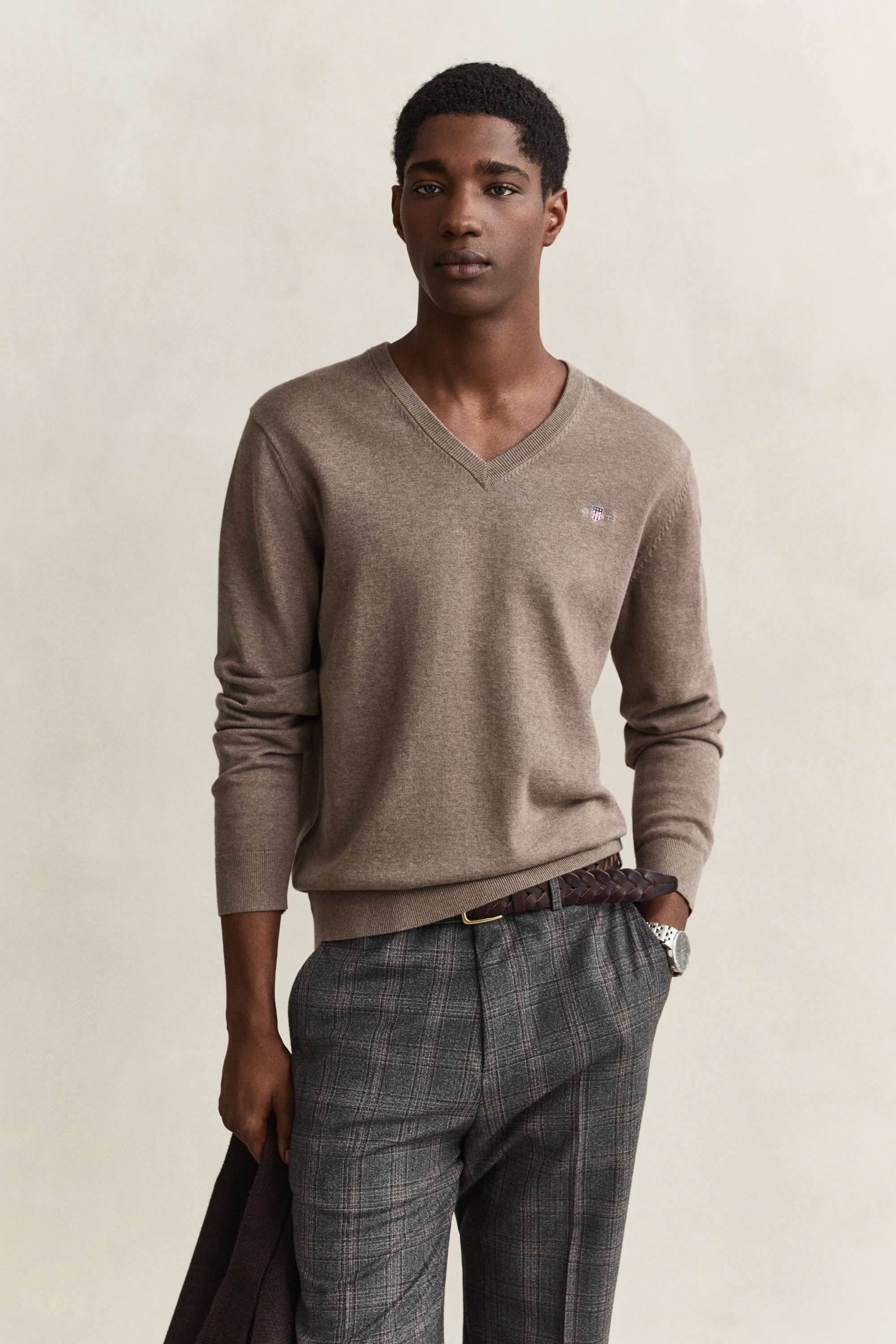 Gant V-Ausschnitt-Pullover »CLASSIC COTTON V-NECK« Regular fit mit V-Ausschnitt
