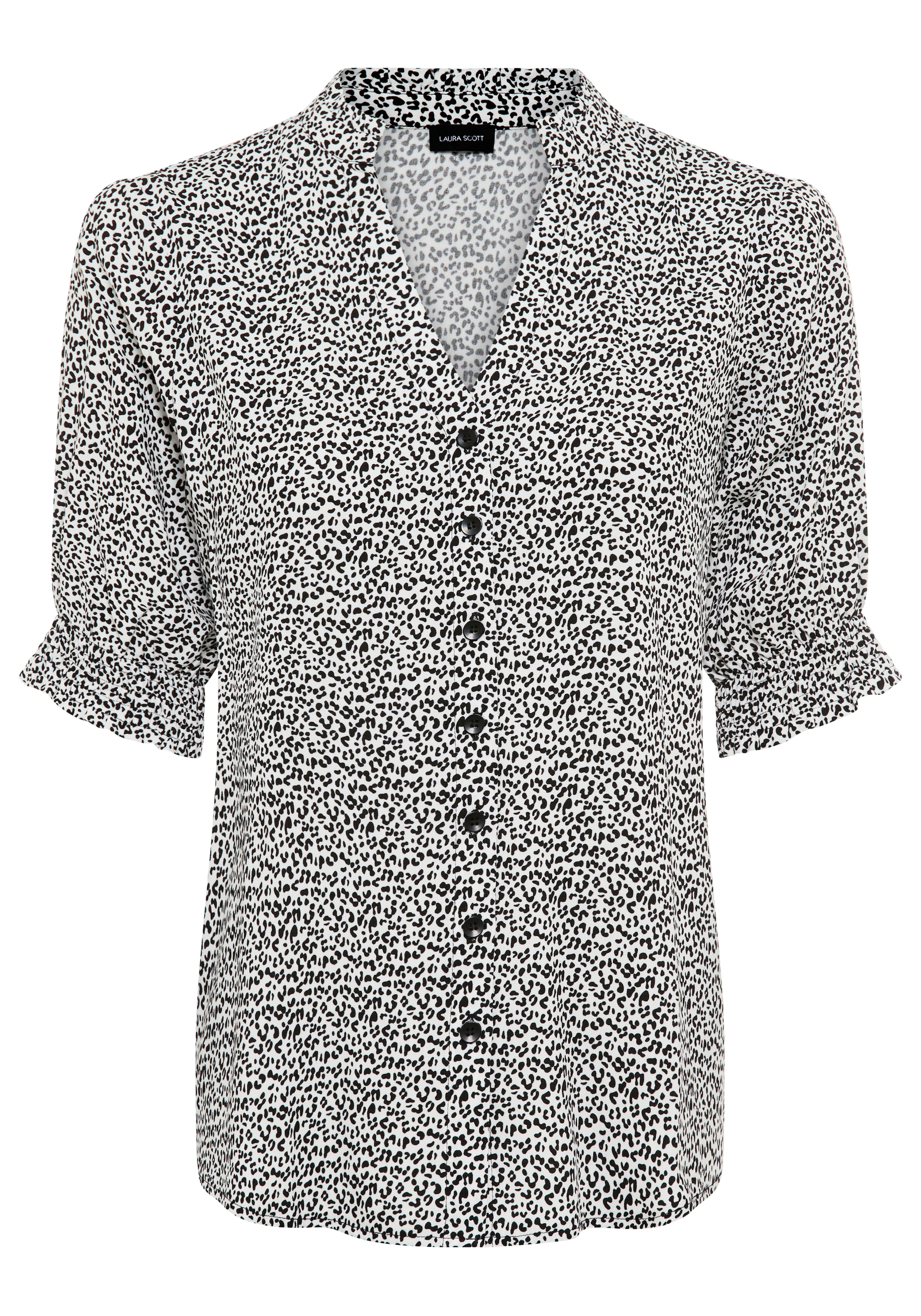 Laura Scott Druckbluse bedruckte Bluse, femininer Stil, leichtes Webmaterial, aus Viskose