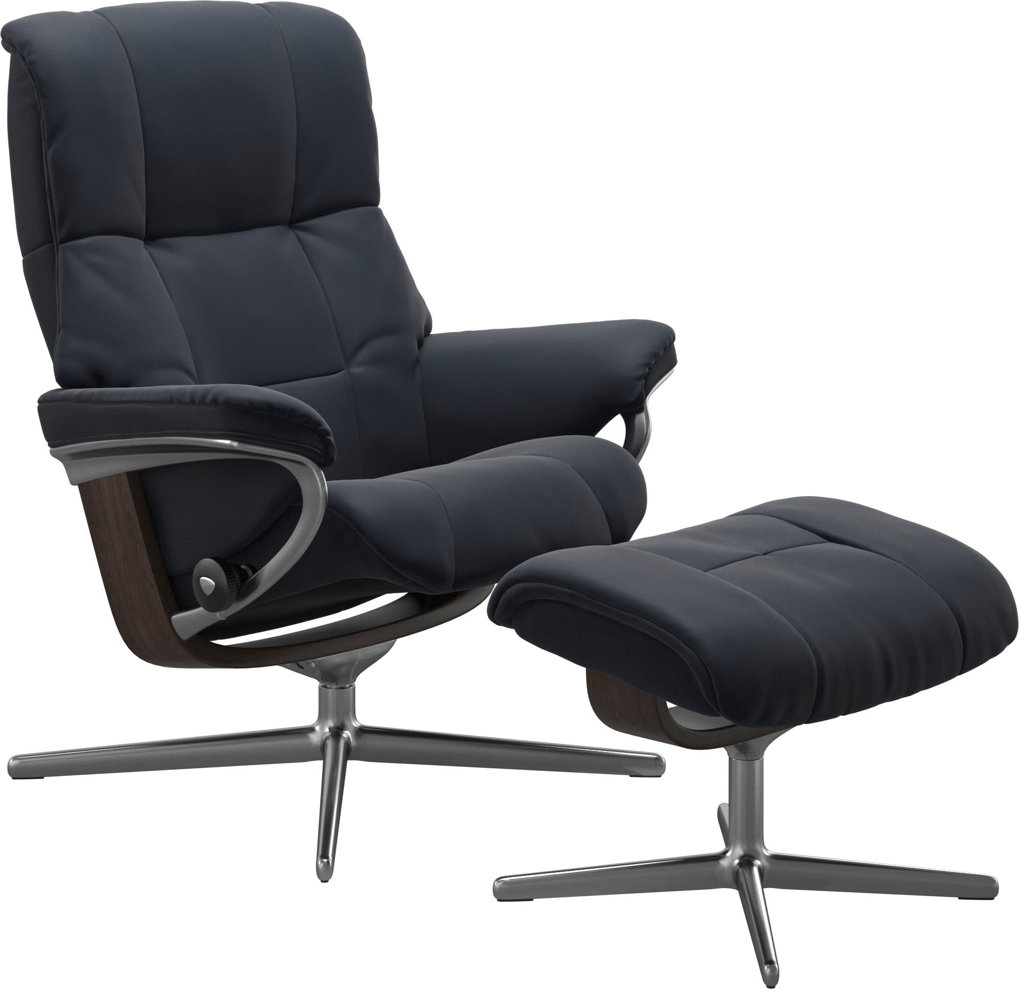 Stressless® Relaxsessel »Mayfair«, (Set, Relaxsessel mit Hocker), mit Hocker, mit Cross Base, Größe S, M & L, Holzakzent Wenge