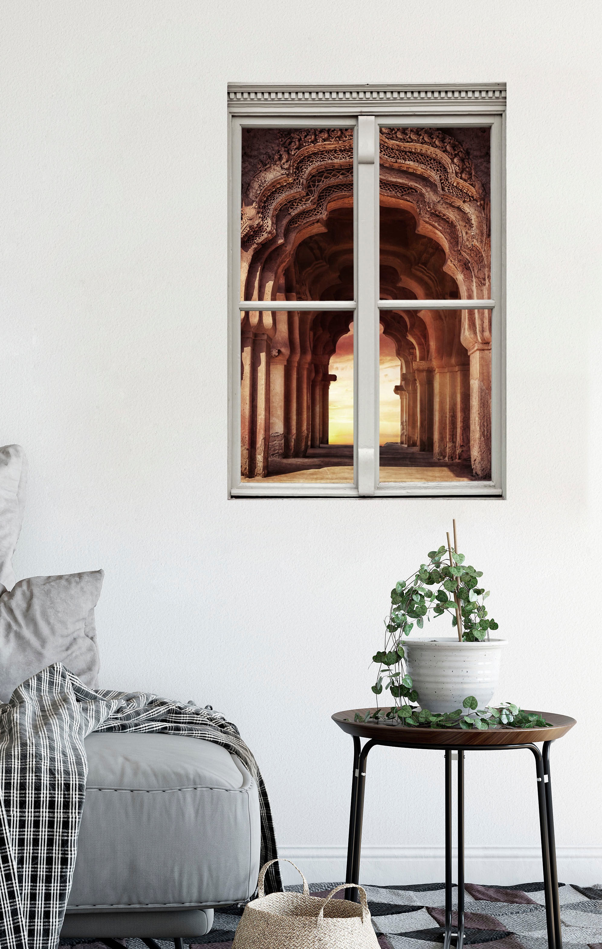 queence Wandsticker »Tor« Wandsticker, Wandbild, selbstklebend, 3D, Fenster