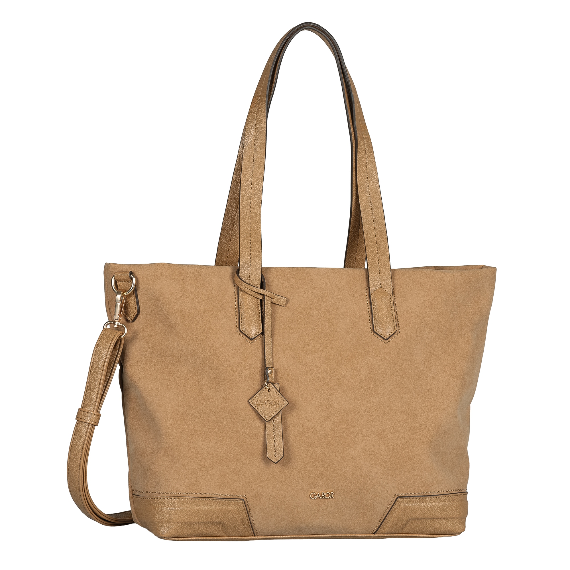 Gabor Shopper »Cira« Damen Umhängetasche mit Logoanhäner