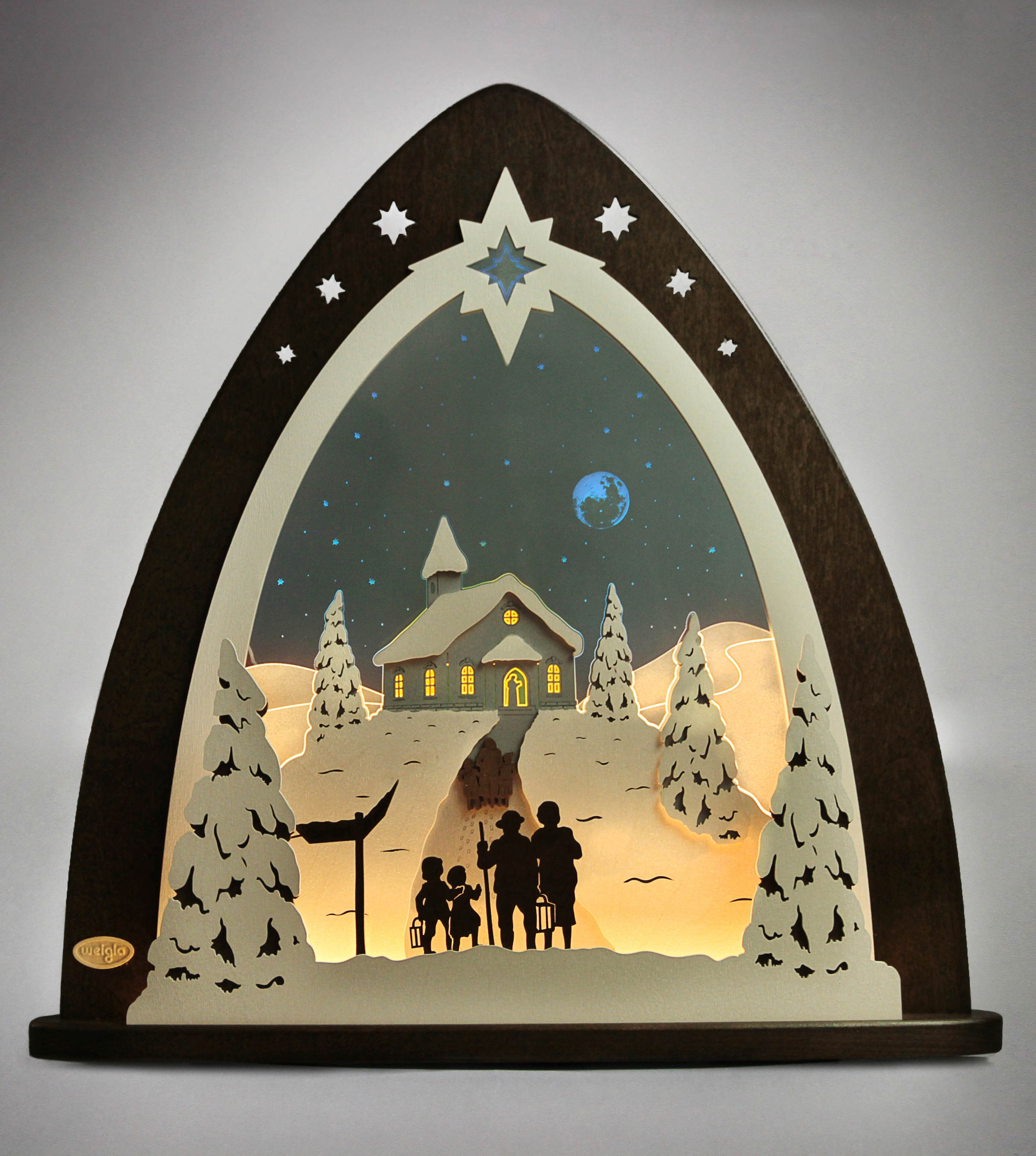 Weigla Lichterbogen »Bergkapelle, Weihnachtsdeko«, in 3D Optik bequem  online kaufen