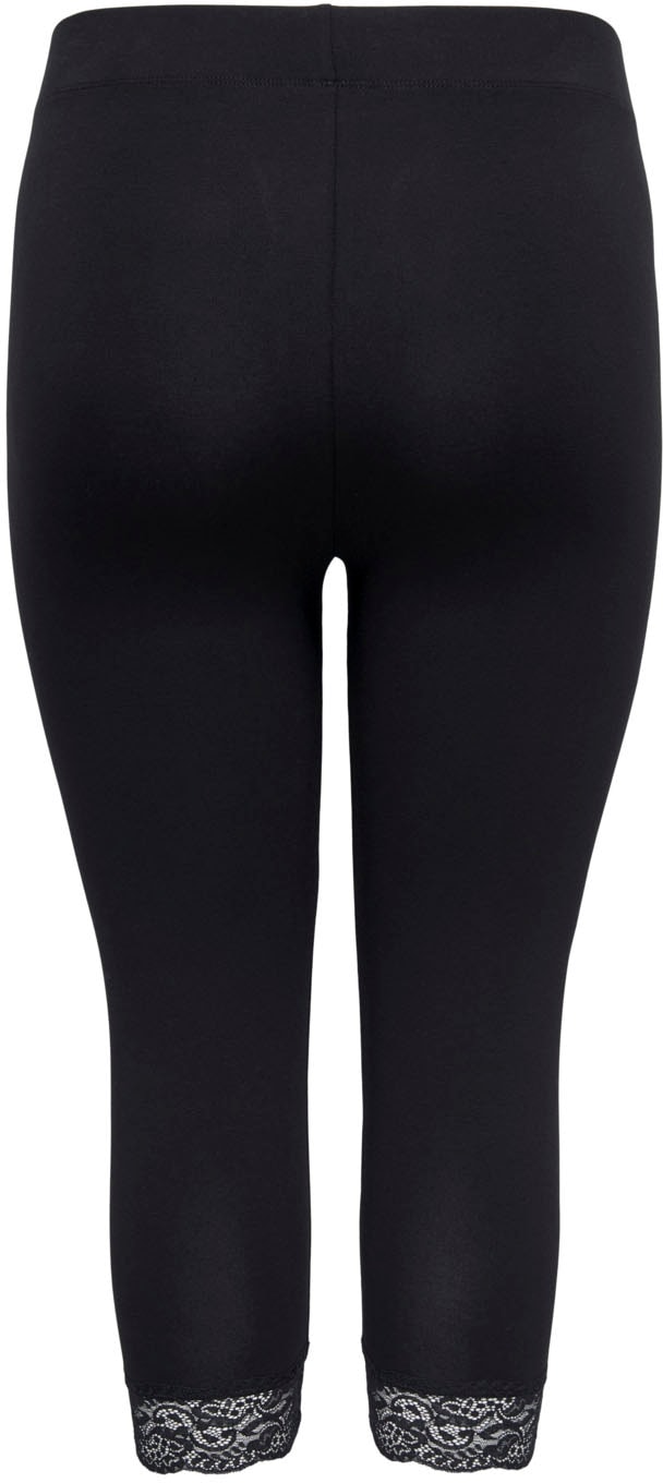 ONLY CARMAKOMA Caprileggings »CARTIME LIFE CALF LACE«, mit Spitzensaum