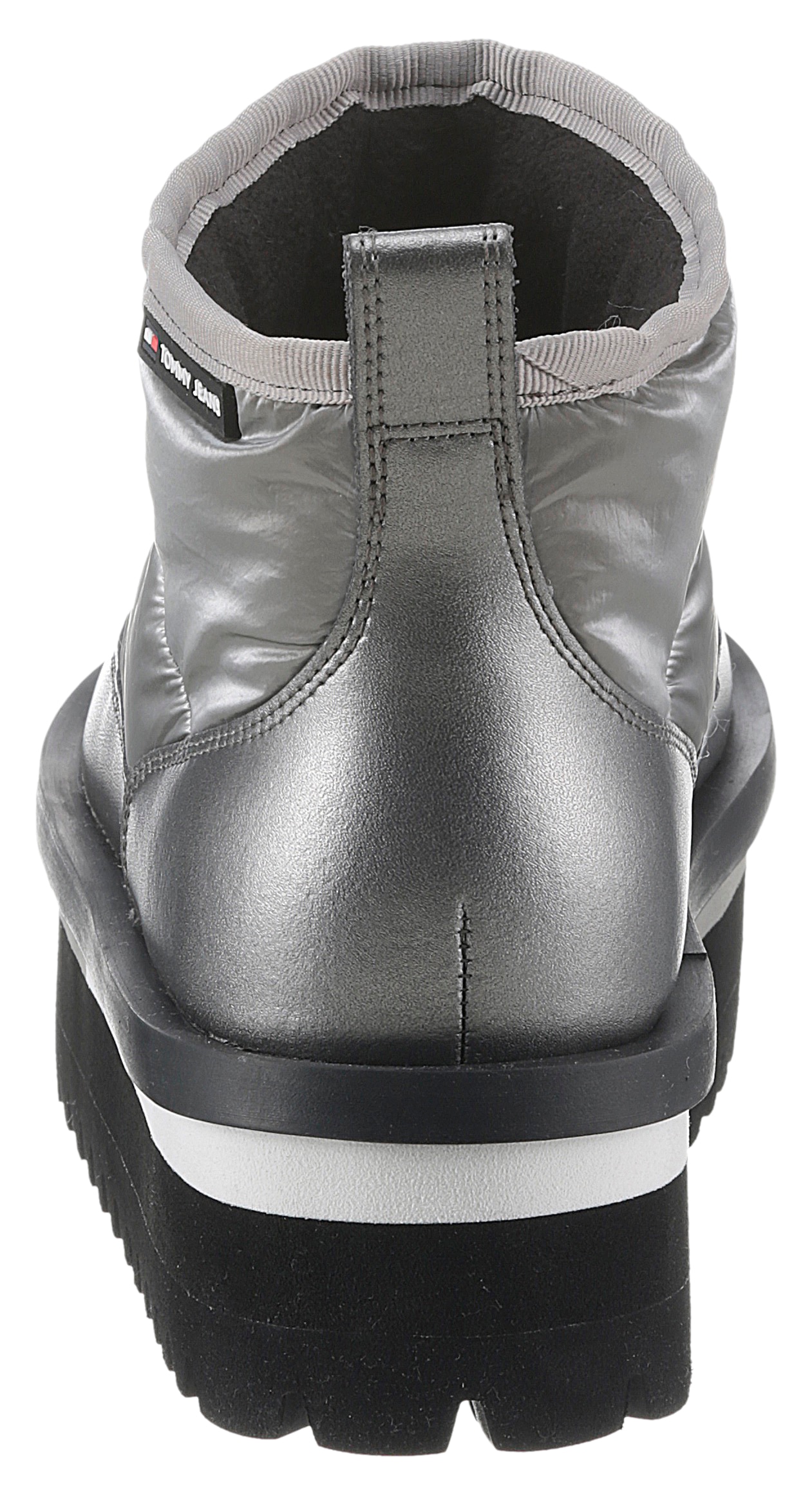 Tommy Jeans Winterboots »TJW NYLON FLATFORM BOOT WL«, Plateau, Snowboots, Ankleboots, Schlupfschuh mit Anziehlasche