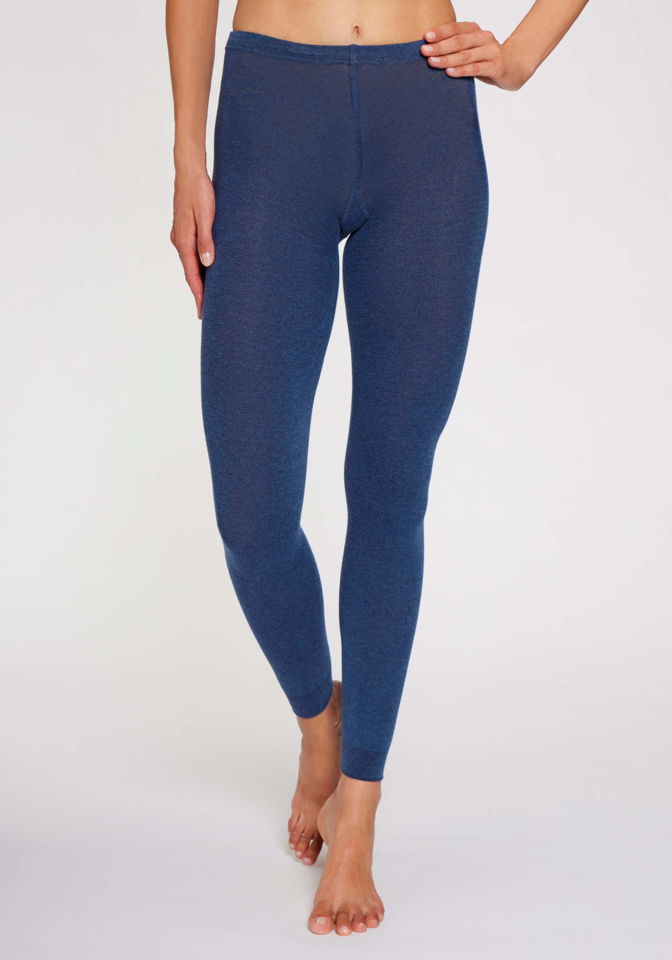 Lavana Strickstrumpfleggings "Baumwoll Strumpfhose ohne Fuß, Uni Farben" Thermosan, fein gestrickt, weich und elastisch