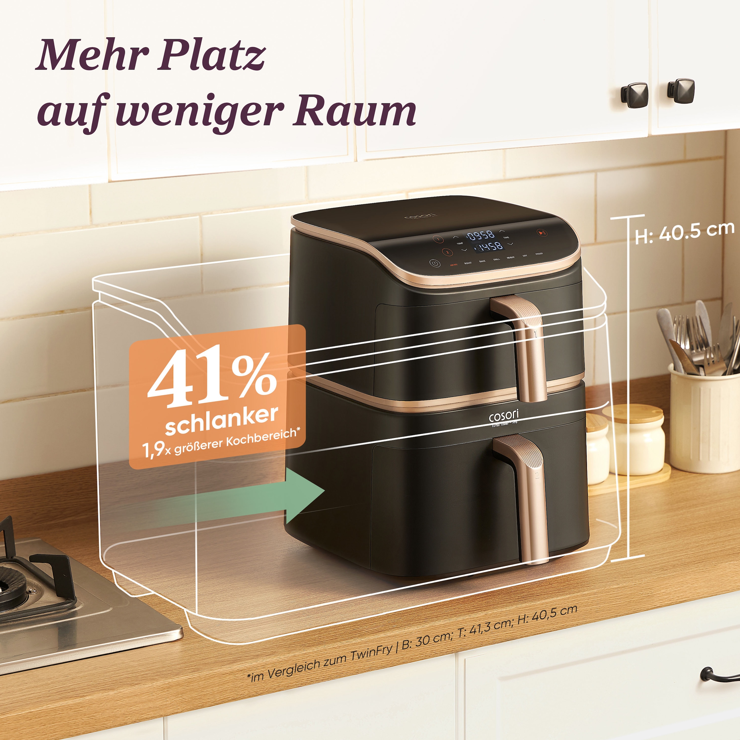 Cosori Heißluftfritteuse »CAF-DC123S-DDER« 2630 W