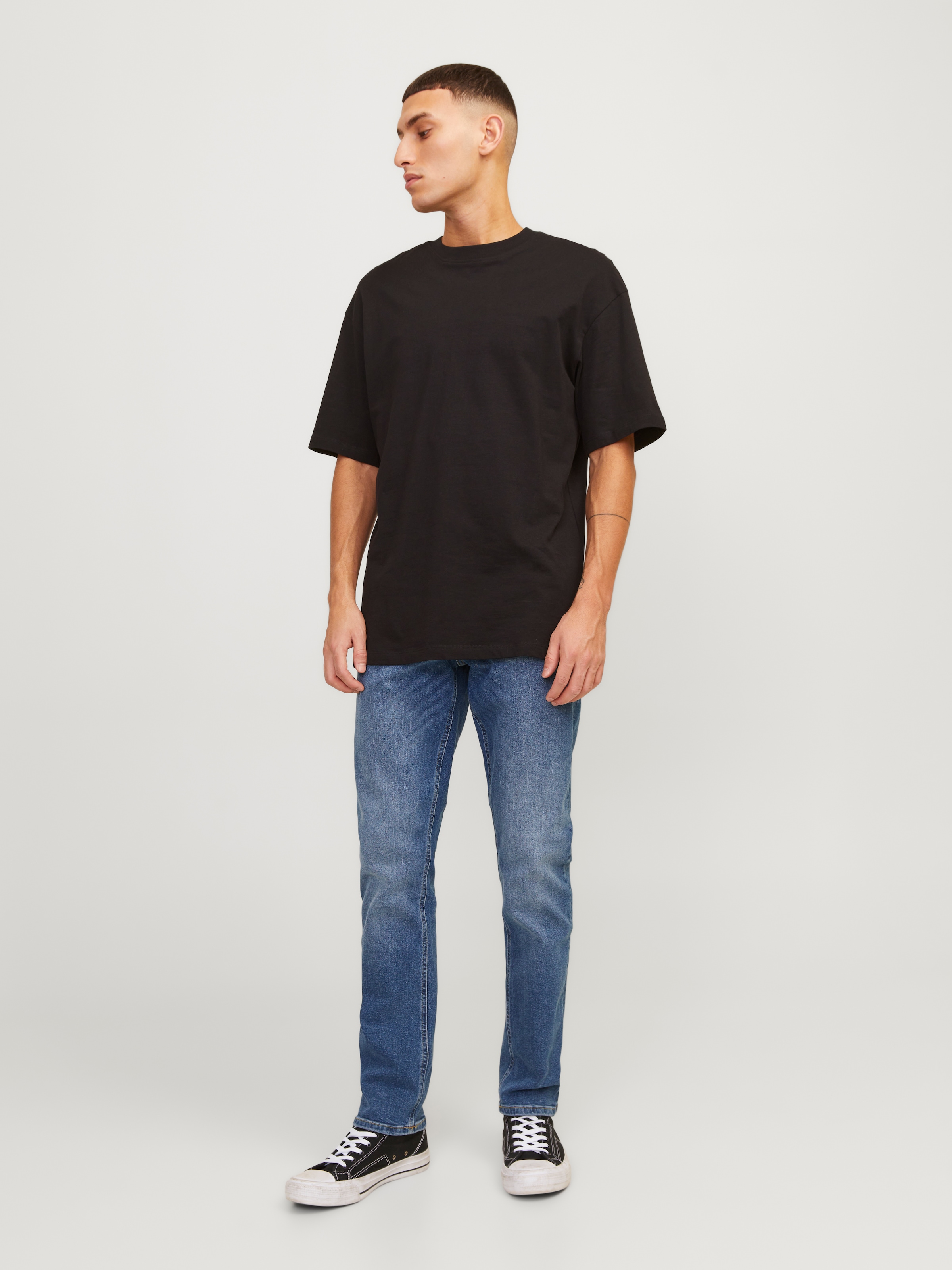 Jack & Jones Slim-fit-Jeans »JJIGLENN Jeans mit schmaler Beinform und Stretch für Komfort« Denim/Jeans, modisch, slim fit, Baumwollmischung