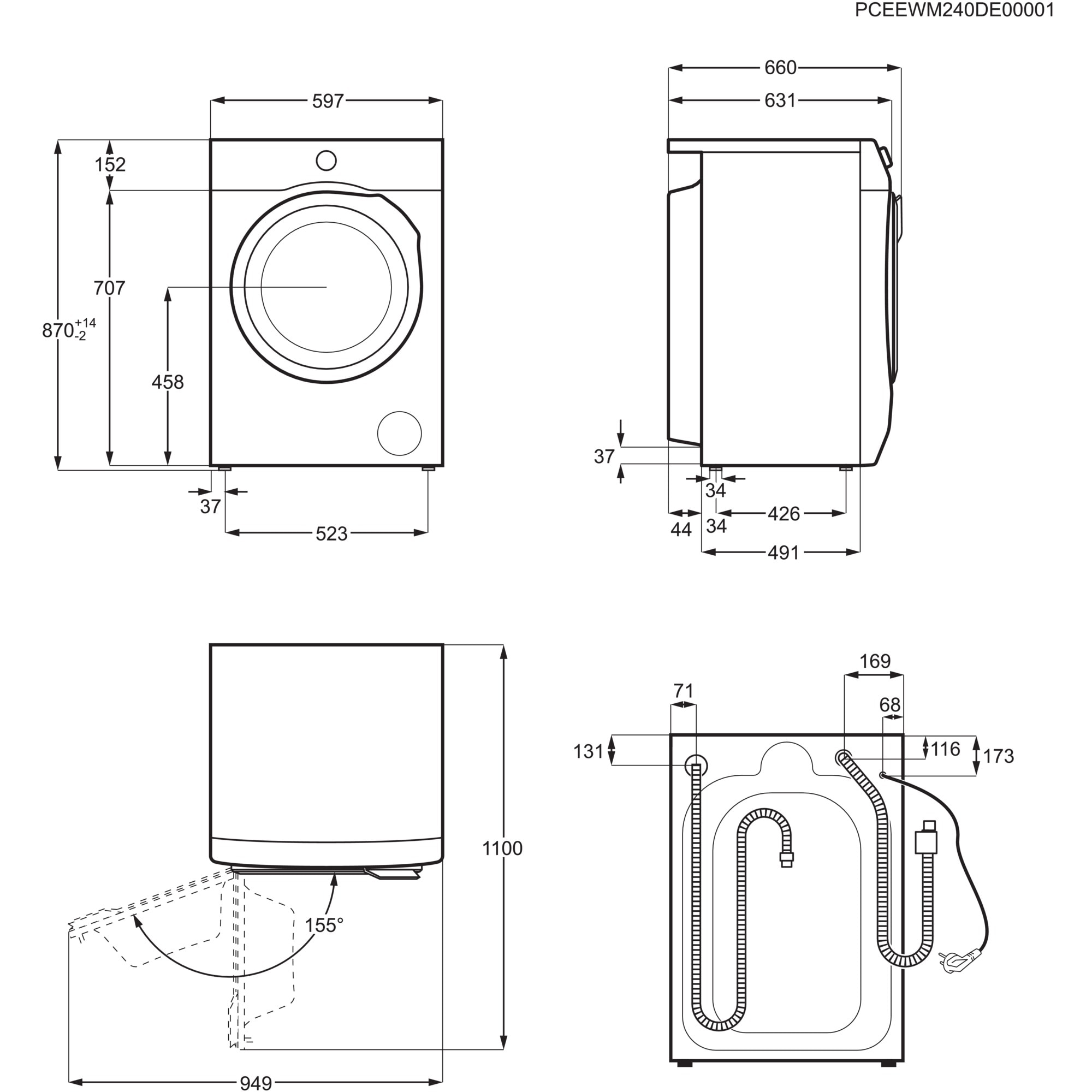 AEG Waschtrockner »LWR9W81600« 9000 10 kg /6 kg 76 dB(A) AbsoluteCare®: Wärmepumpe und kein Einlaufen von Wolle und Seide
