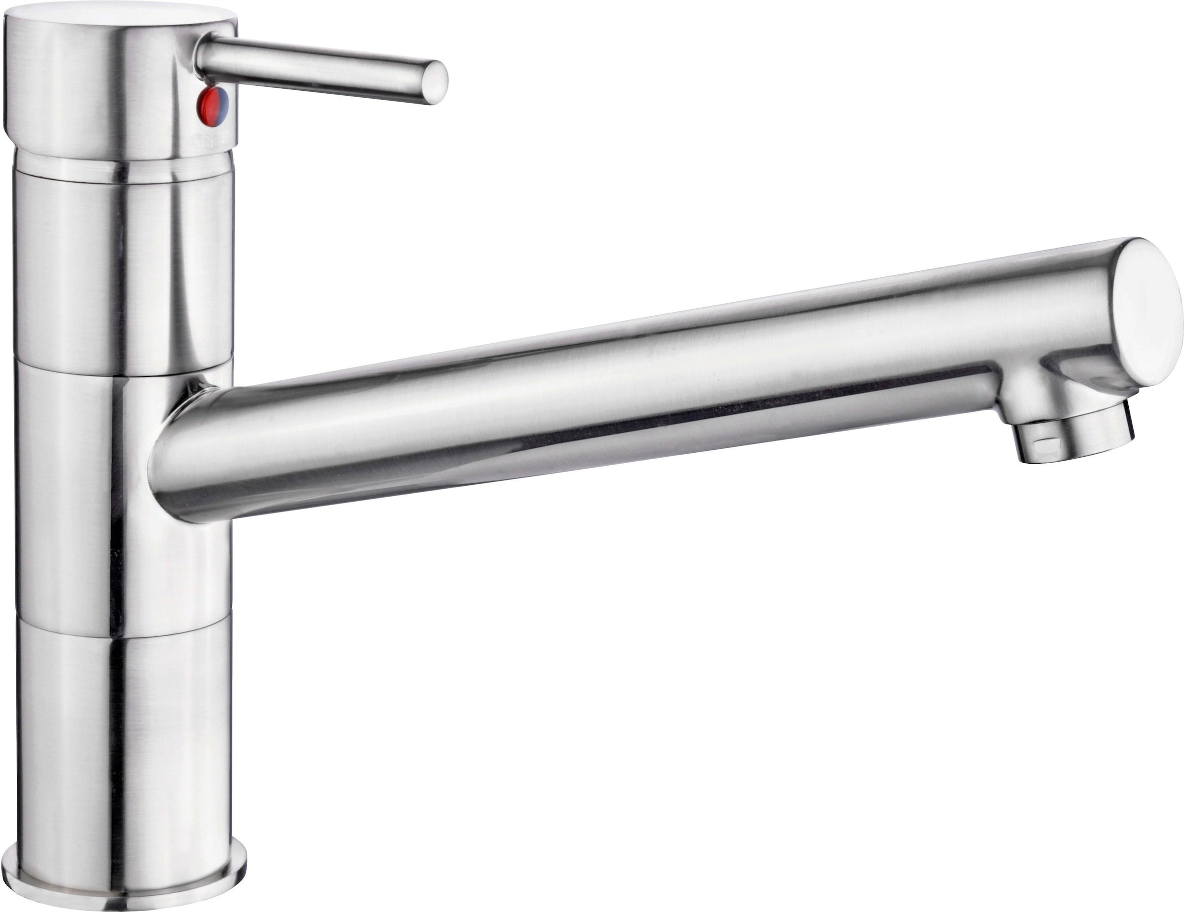 CORNAT Spültischarmatur »"Zelina" - Hochwertiger Messingkörper - Edelstahllook - 360°« 360° schwenkbarer Auslauf Hochdruck-Armatur/ Küchenarmatur/ Wasserhahn