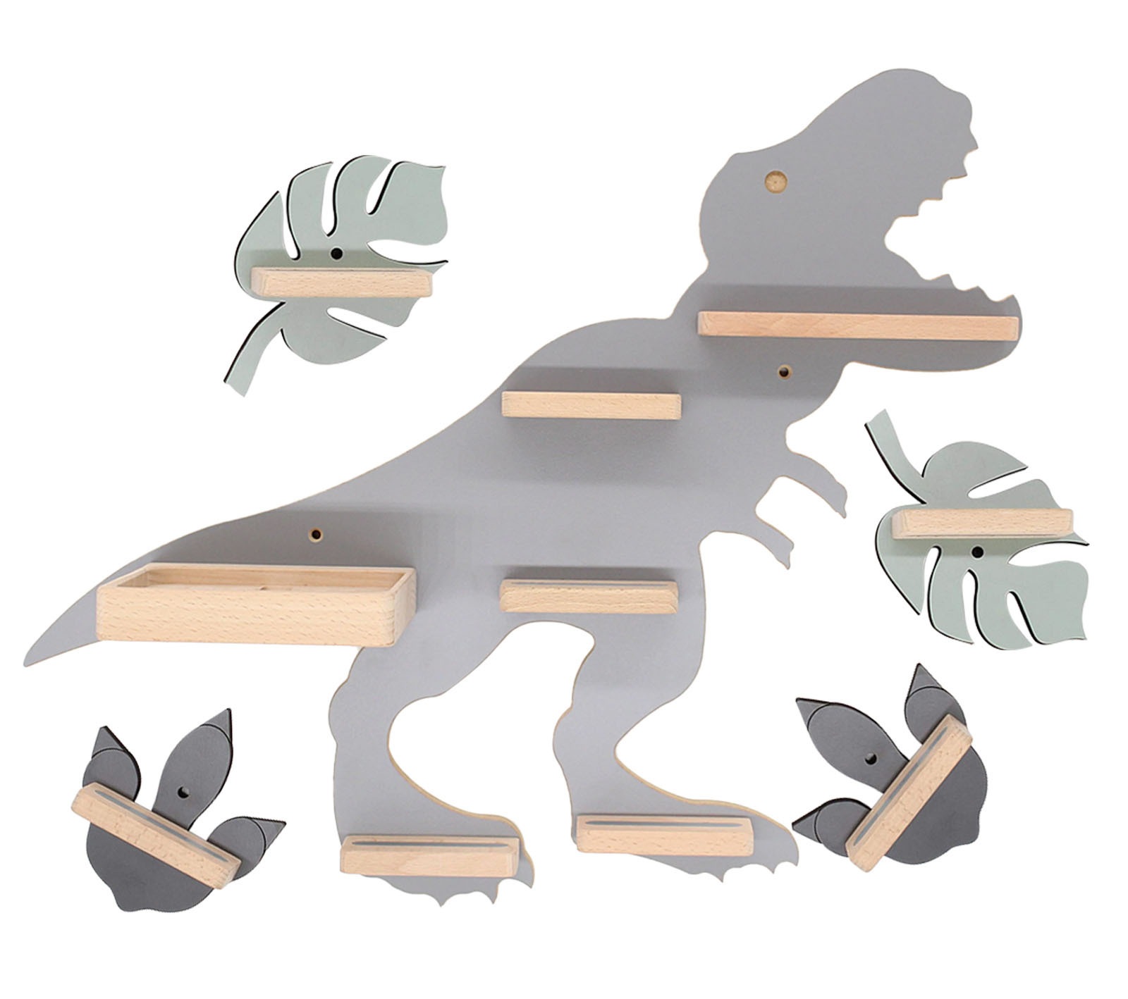 Boarti Wandregal »Regal Dinosaurier Kinder Toniebox Tonies Figuren« 5 Stk. tlg.