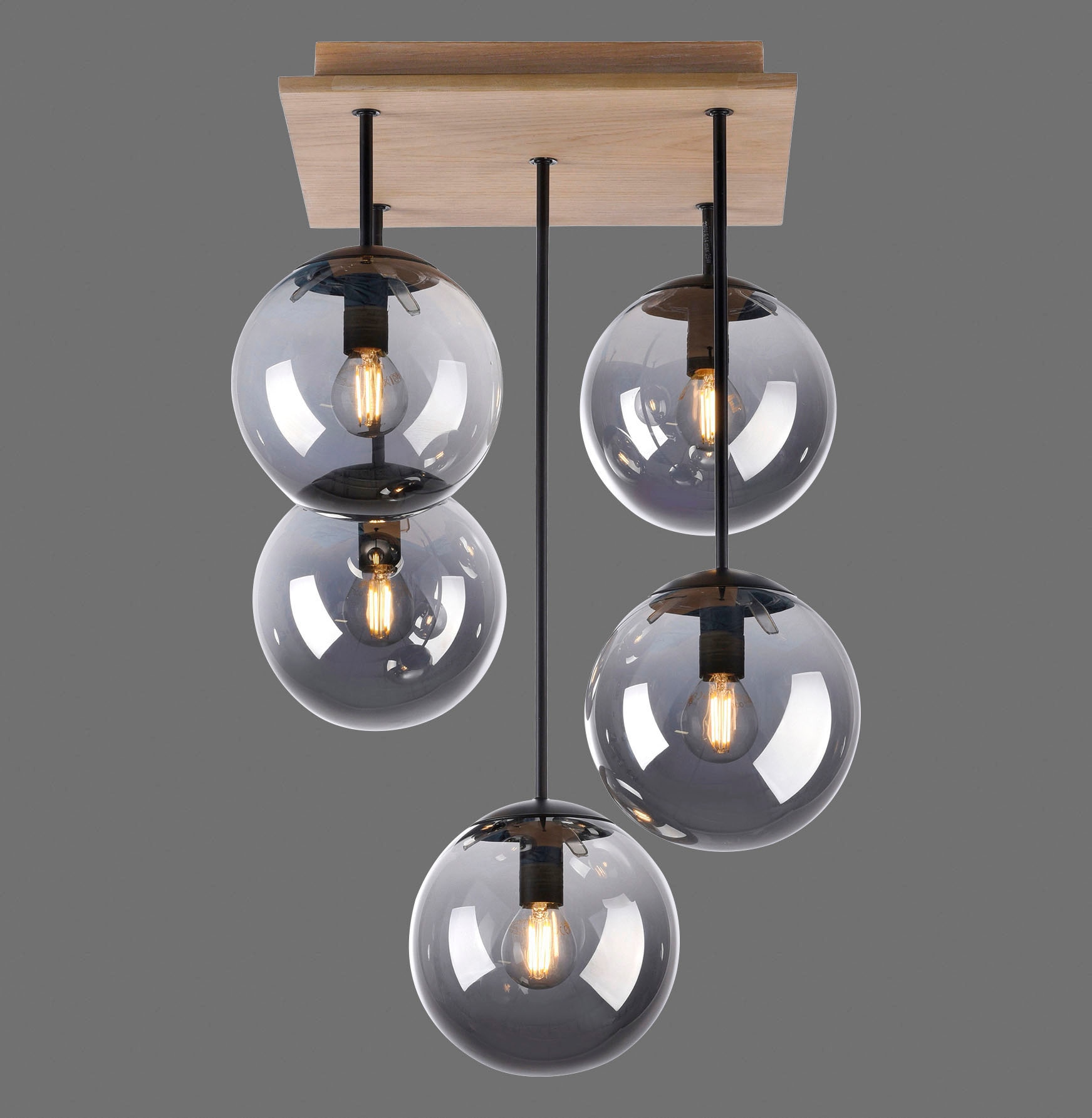 JUST LIGHT Deckenleuchte »GREEN WIDO« E14 1 Stk.