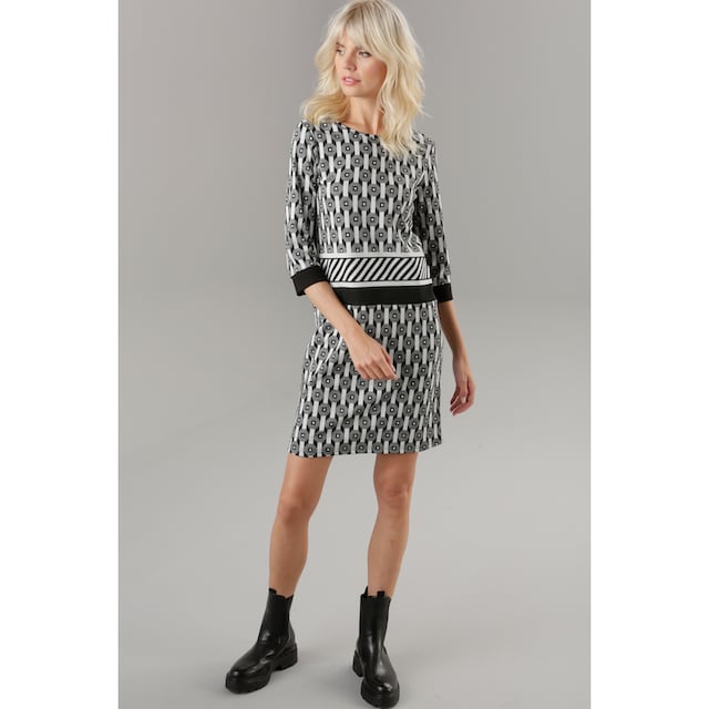 Aniston SELECTED Jerseykleid, mit geometrischem Muster bei ♕