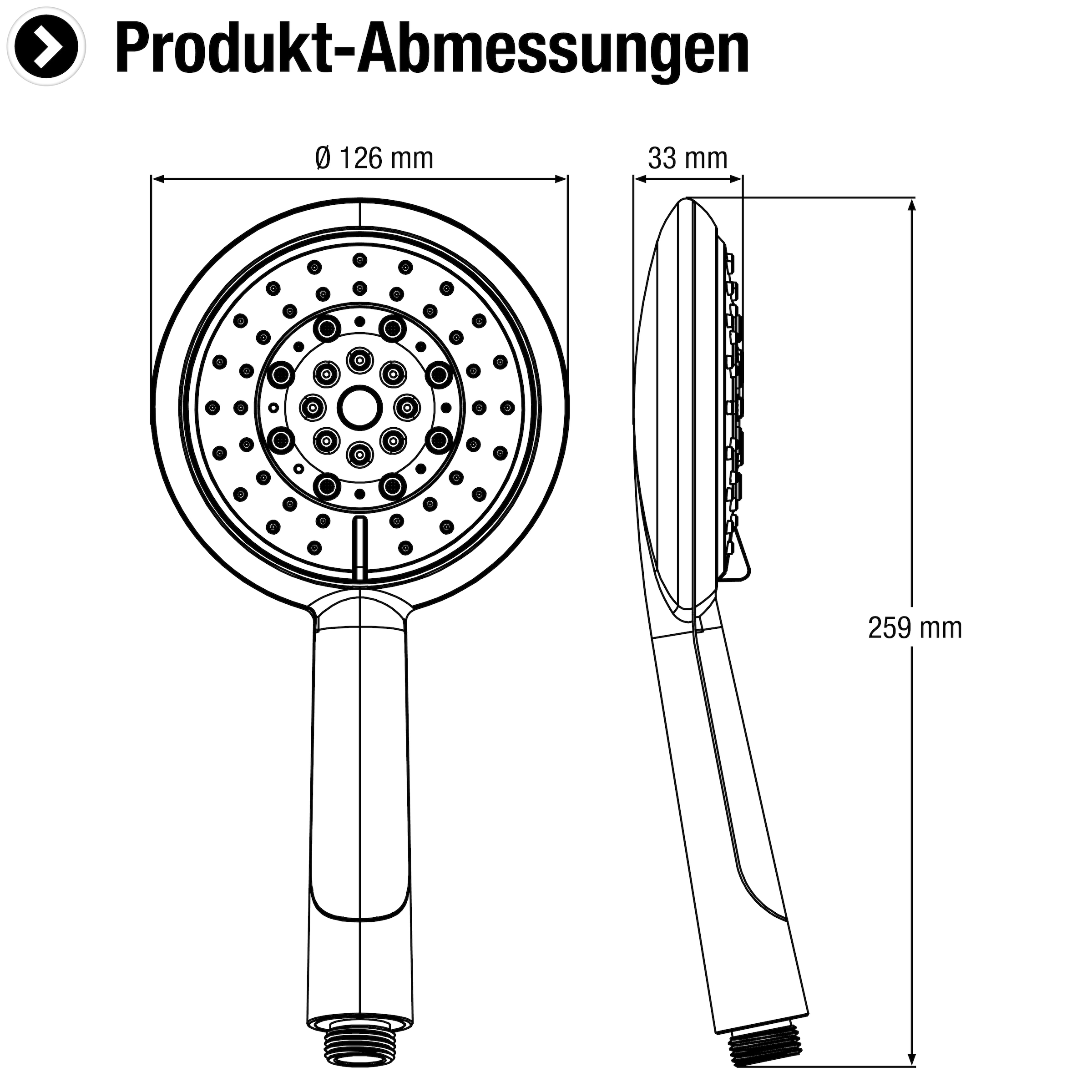 CORNAT Handbrause »Nereto Handbrause chrom« 1 tlg.
