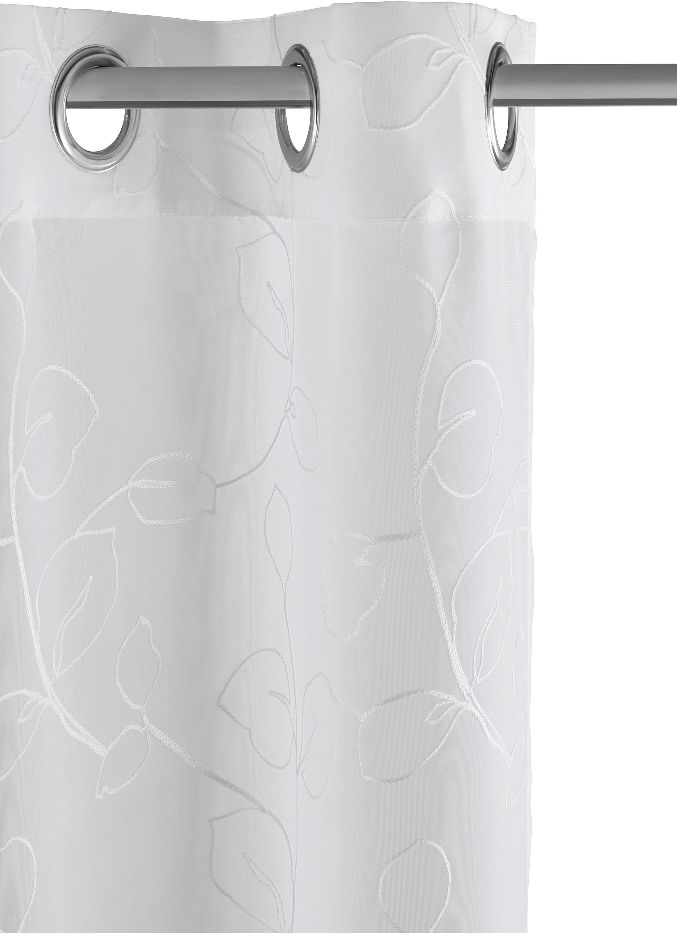 Home affaire online kaufen Stickerei, Gardine (1 mit St.), »Adele«, floraler Voile transparent