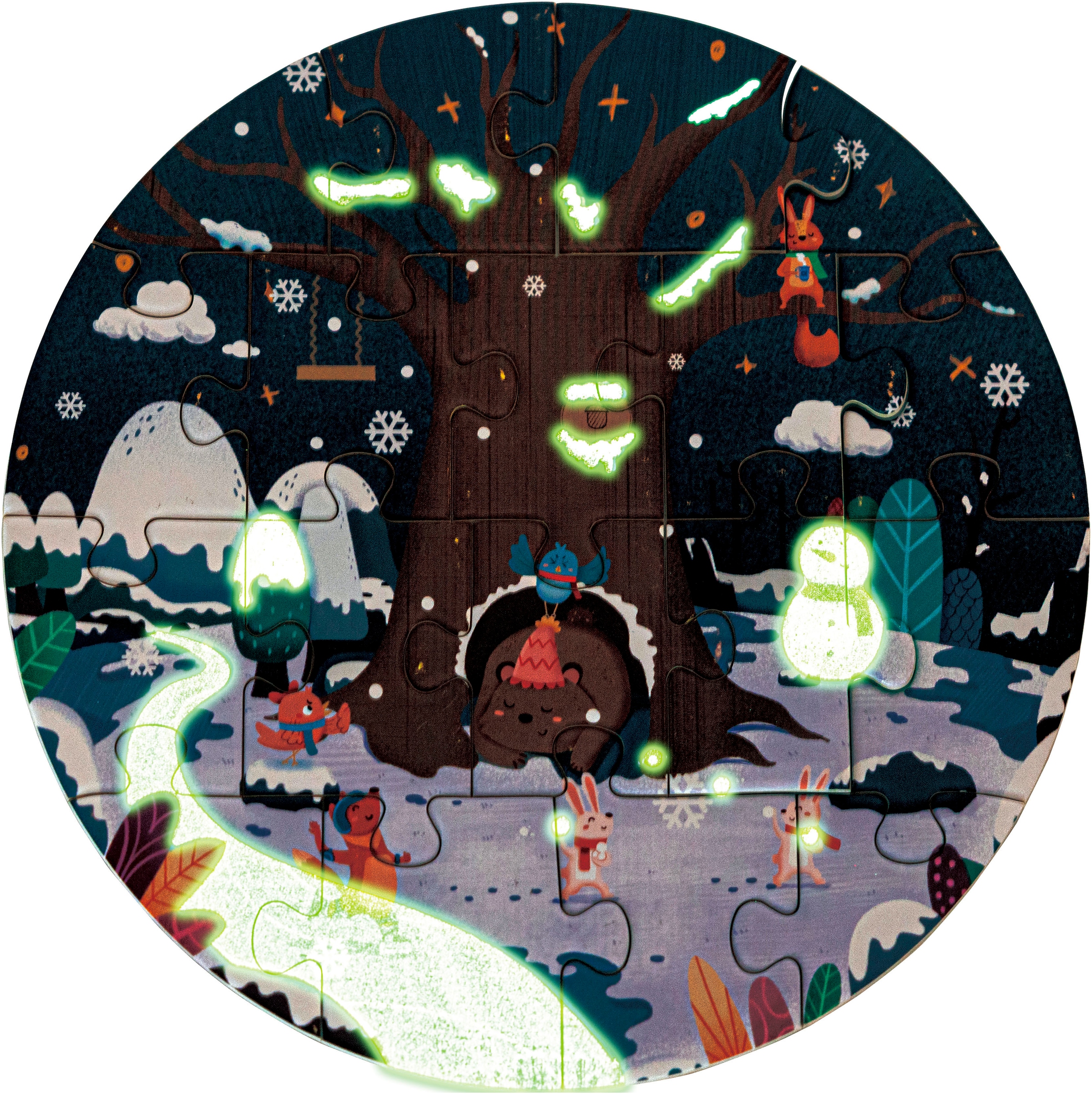Hape Puzzle »4-Jahreszeiten-Lagenpuzzle« leuchtet im Dunkeln