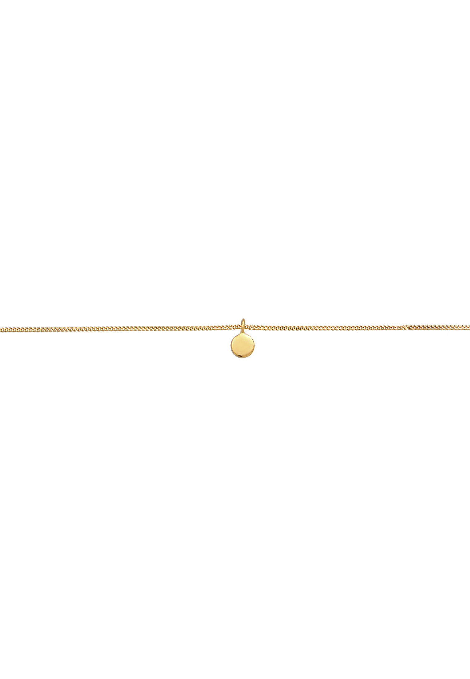 Elli Choker »Halskette Choker Kreis Plättchen Basic Coin 925 Silber«