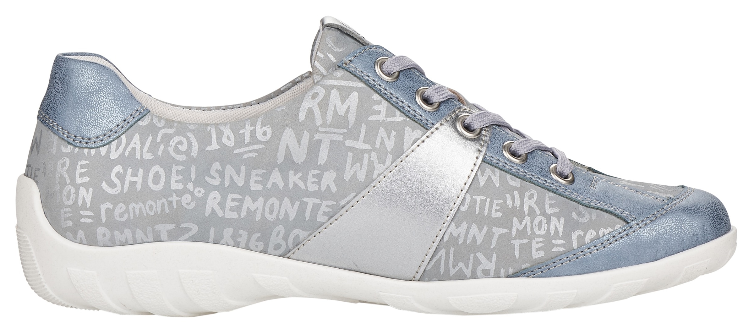 Remonte Schnürschuh, mit feinem Metallic-Schimmer, Freizeitschuh, Halbschuh, Schnürschuh