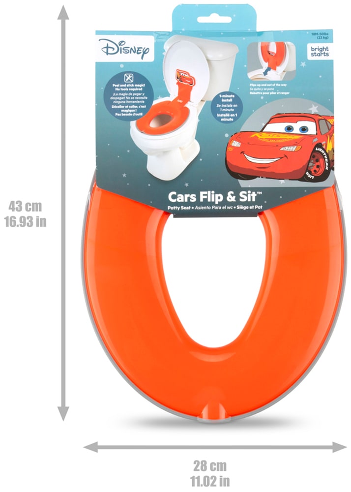 Bright Starts Toilettentrainer »Disney Baby Flip & Sit Toilettensitz - Cars«