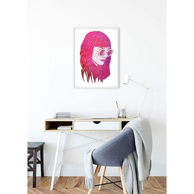 Komar Poster »Grid Pink«, Porträts, (Packung, 1 St.), Kinderzimmer,  Schlafzimmer, Wohnzimmer online kaufen | mit 3 Jahren XXL Garantie