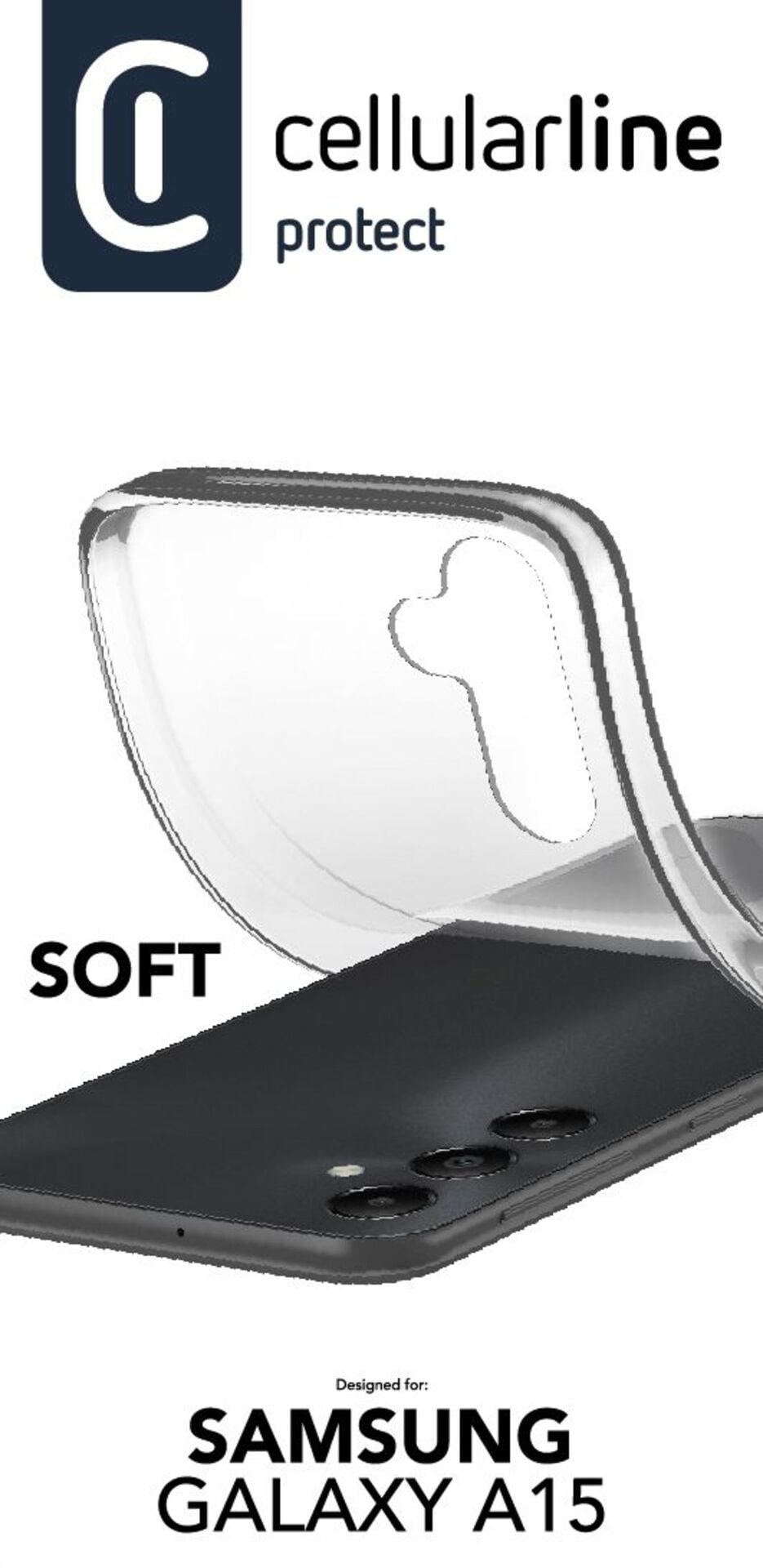 Cellularline Handyhülle »Soft Case für Samsung Galaxy A15 5G«, Backcover, Schutzhülle, Handyschutzhülle, Case, Schutzcase, stoßfest