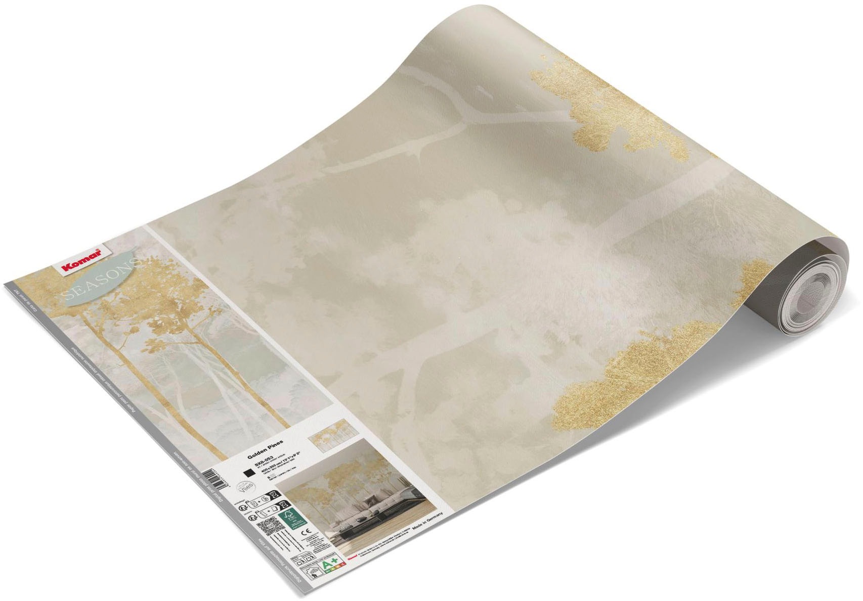 Komar Fototapete »Vlies Fototapete - Golden Pines - Größe 400 x 250 cm« Motiv | bedruckt glatt