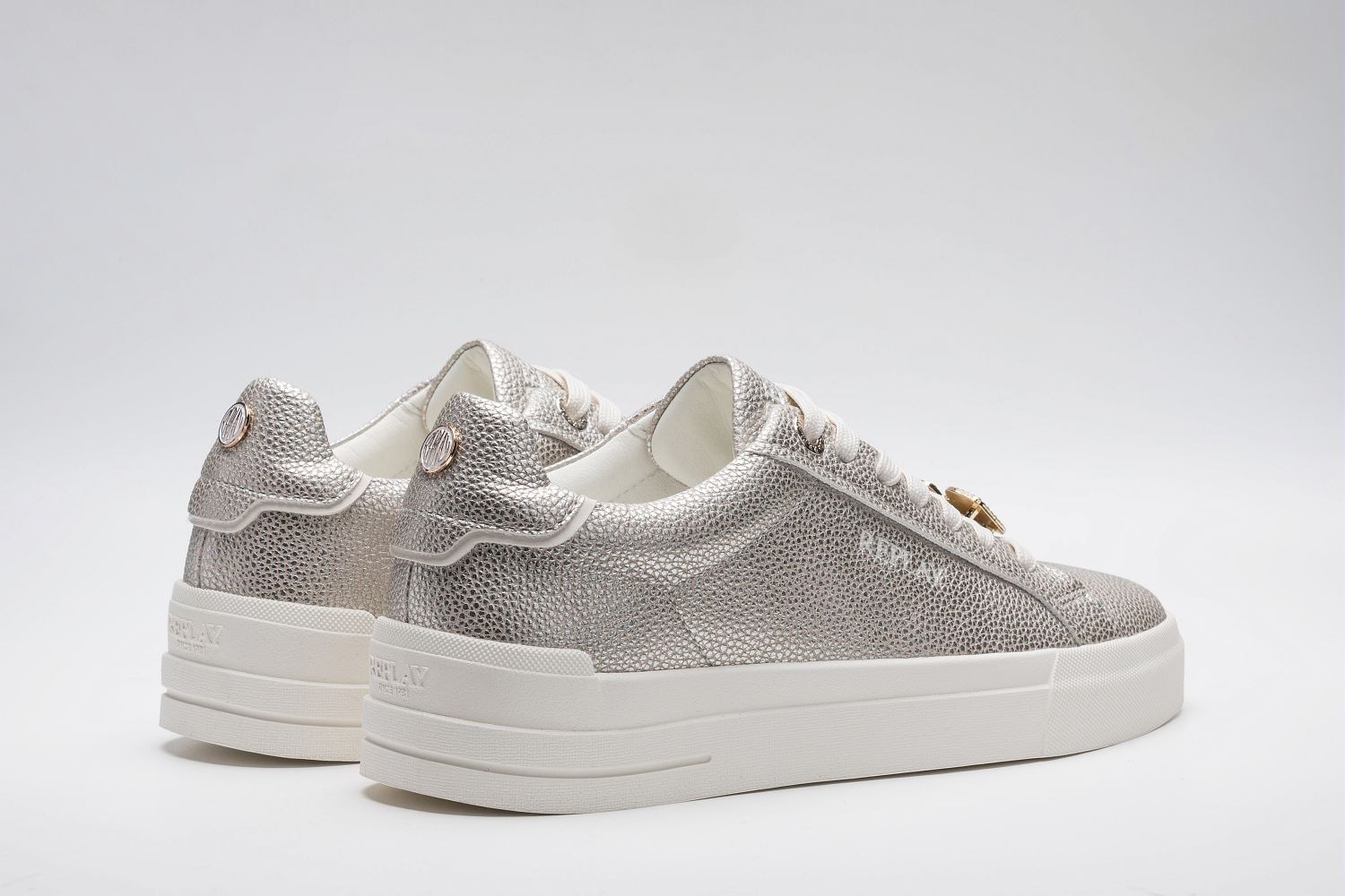 Replay Plateausneaker  Schnürschuh, Halbschuh, Freizeitsneaker in Metallic-Optik
