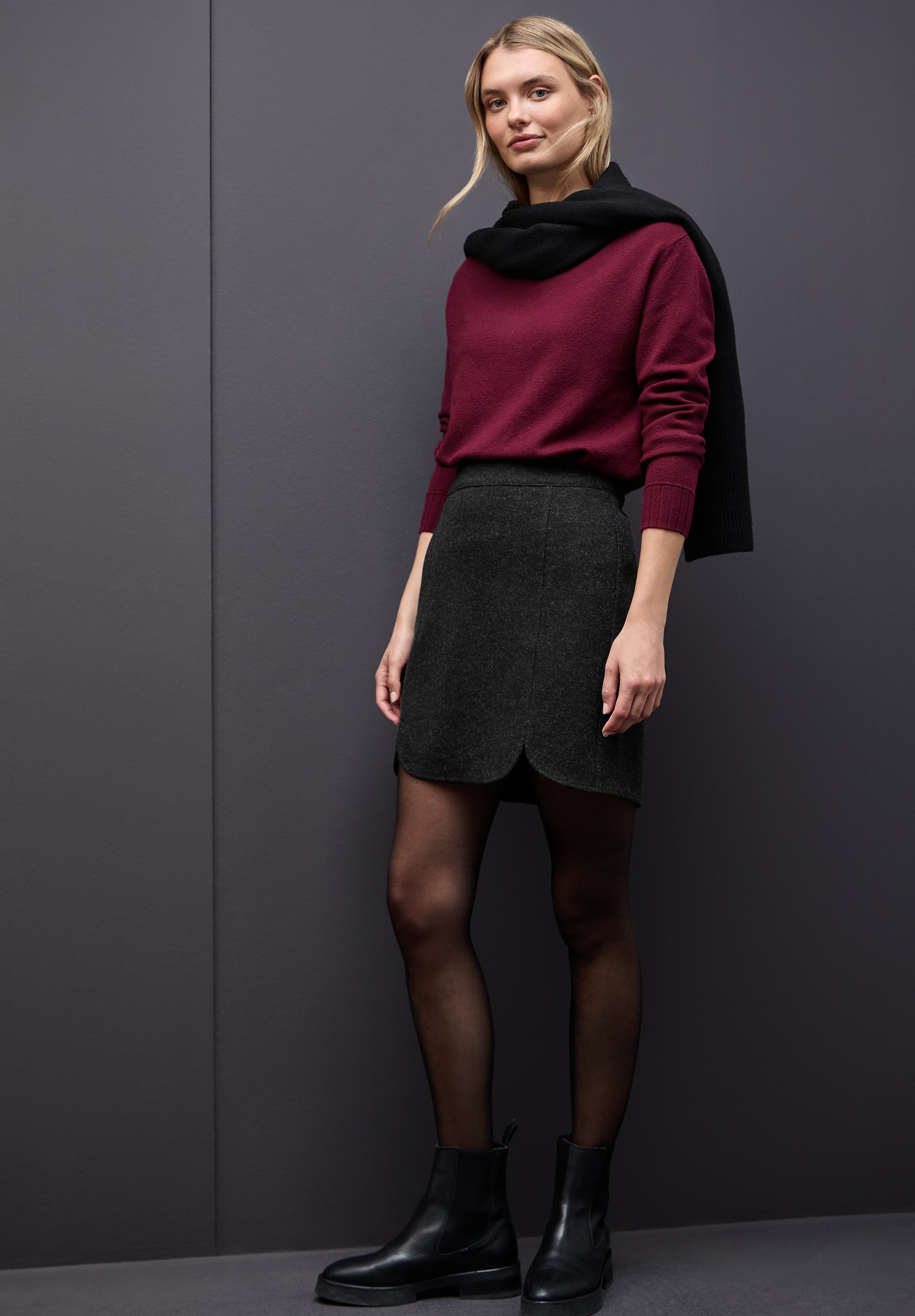 STREET ONE Minirock »Style Maja« mit Seitenschlitzen