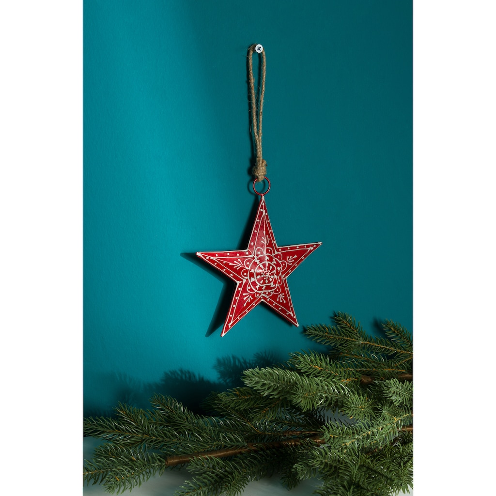 Myflair Möbel & Accessoires Dekohänger »Weihnachtsdeko rot«, (1 St.)