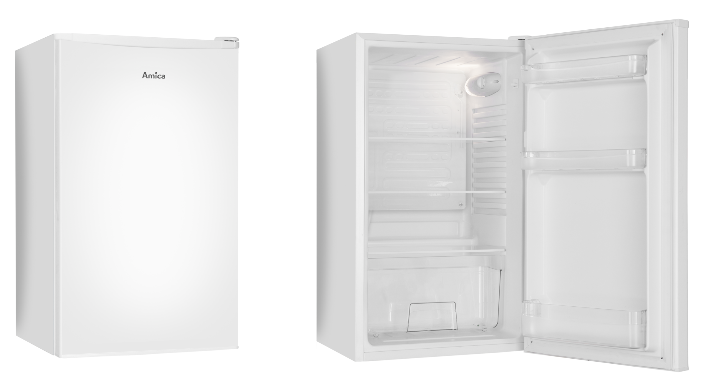 Amica Vollraumkühlschrank »VKS 351 155 W« 85 cm hoch 48 cm breit Stilvoll, leise, perfekt organisiert – ideal für kleine Räume
