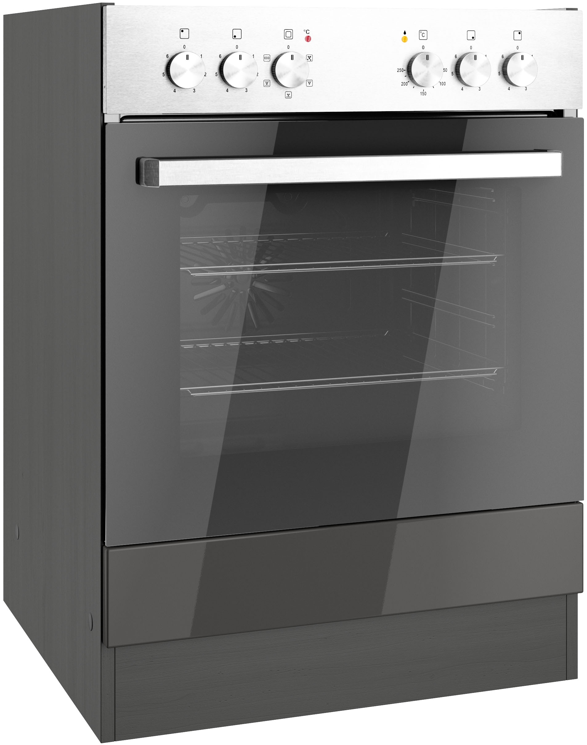 KOCHSTATION Herdumbauschrank »KS-Milan« Herdumbauschrank 60 cm, matte oder hochglänzende Fronten