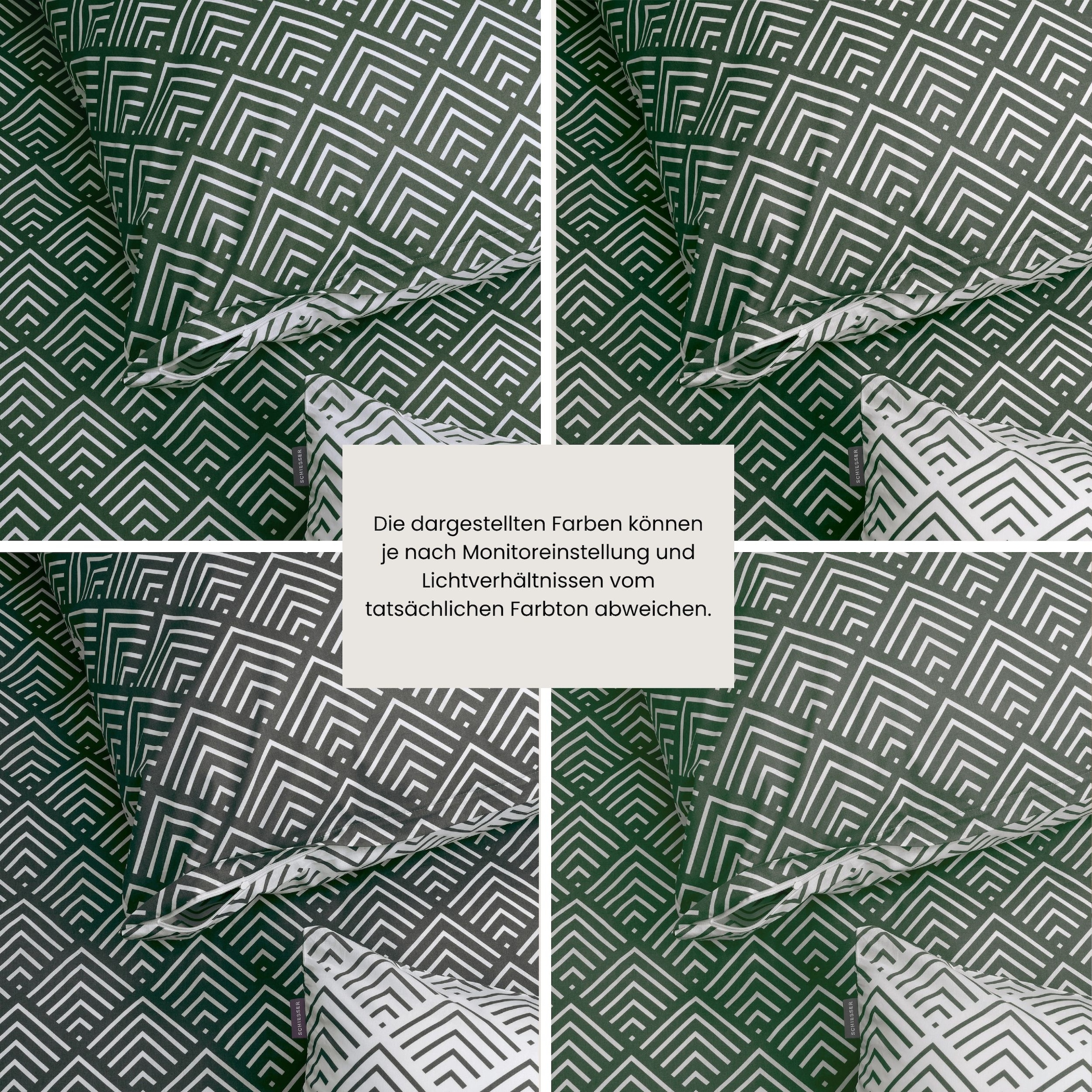 Schiesser Bettwäsche »Mabel aus weicher Baumwolle mit abstraktem Muster« 2 Stk. OEKO-TEX® MADE IN GREEN